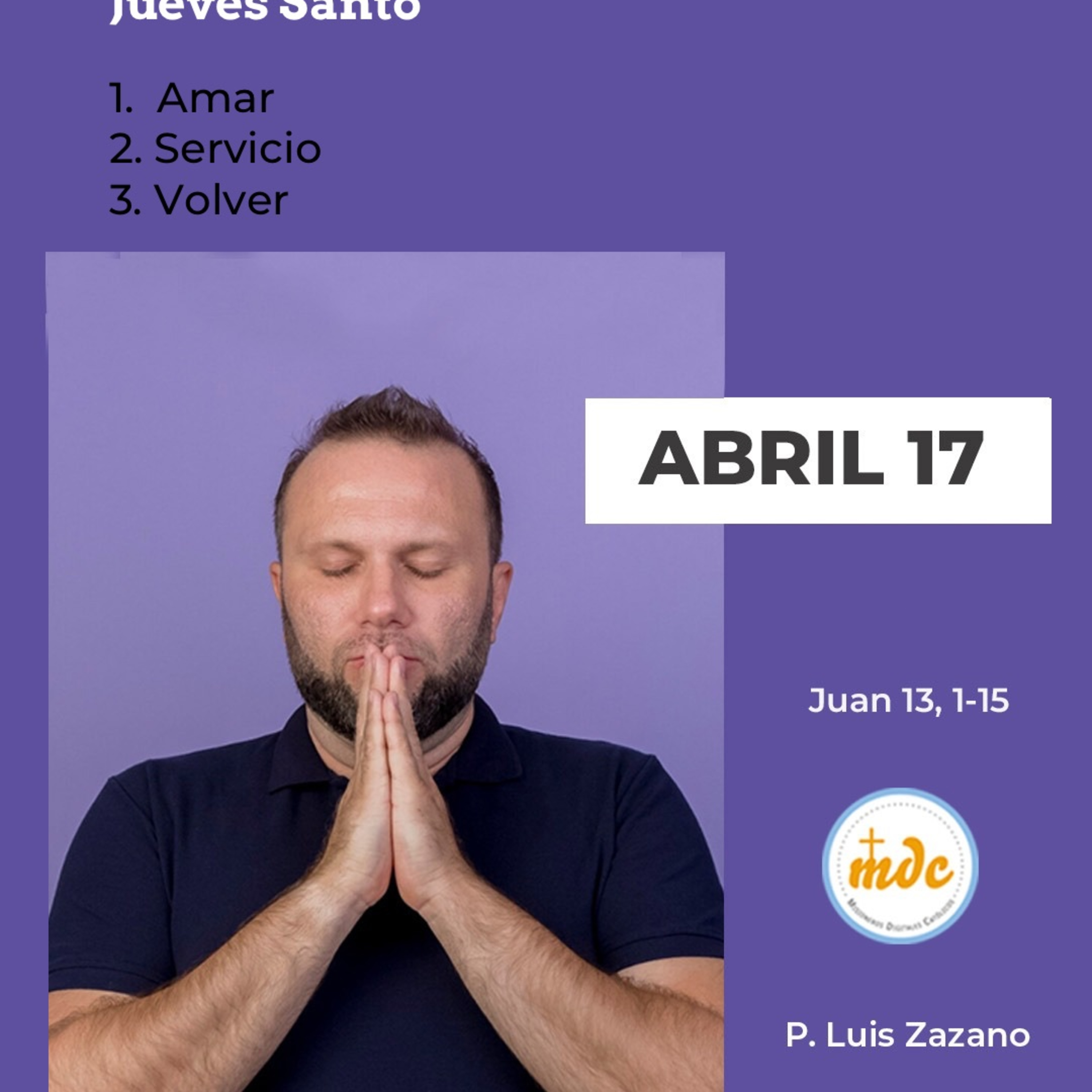 Reflexión diaria del Evangelio por el P. Luis Zazano