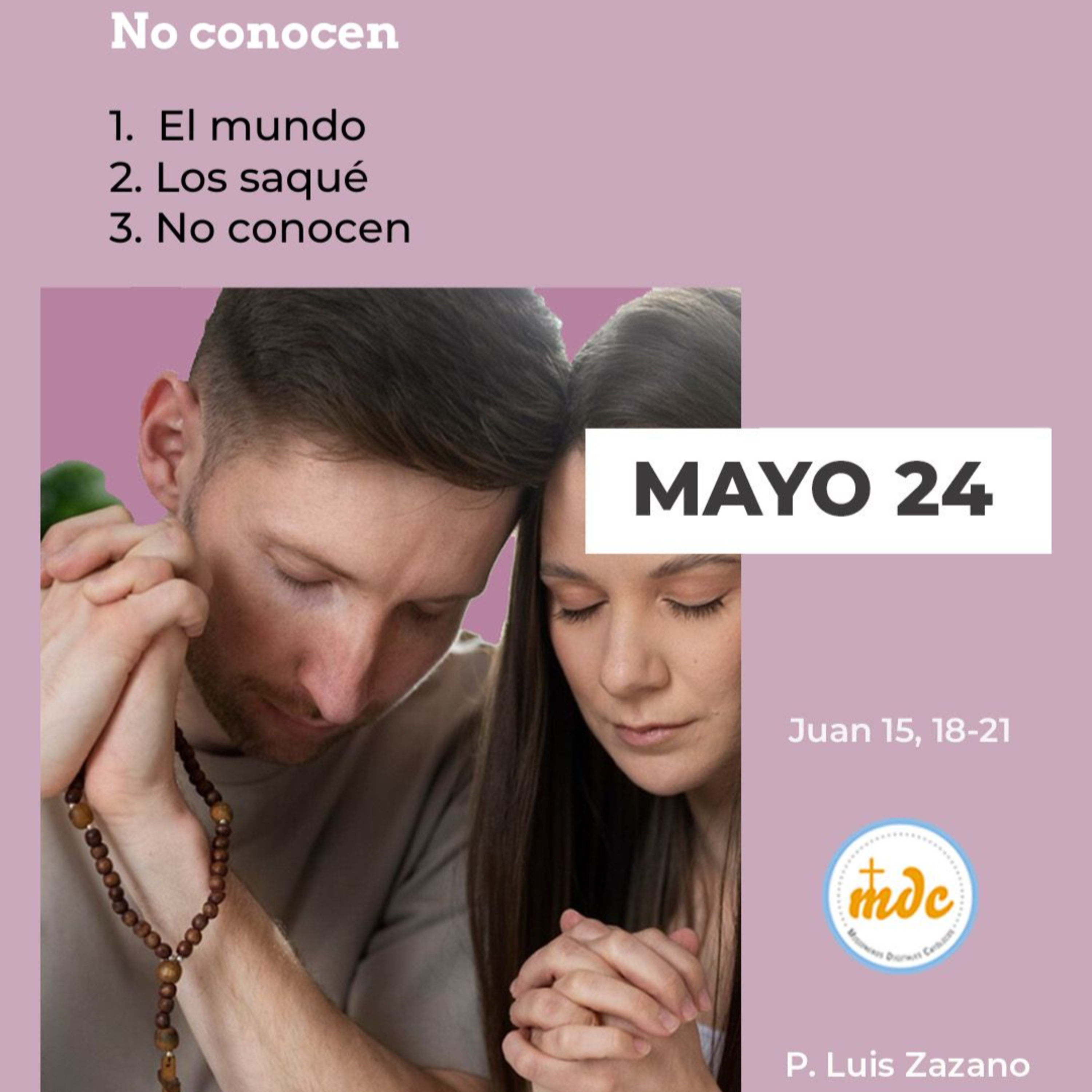 Reflexión diaria del Evangelio por el P. Luis Zazano