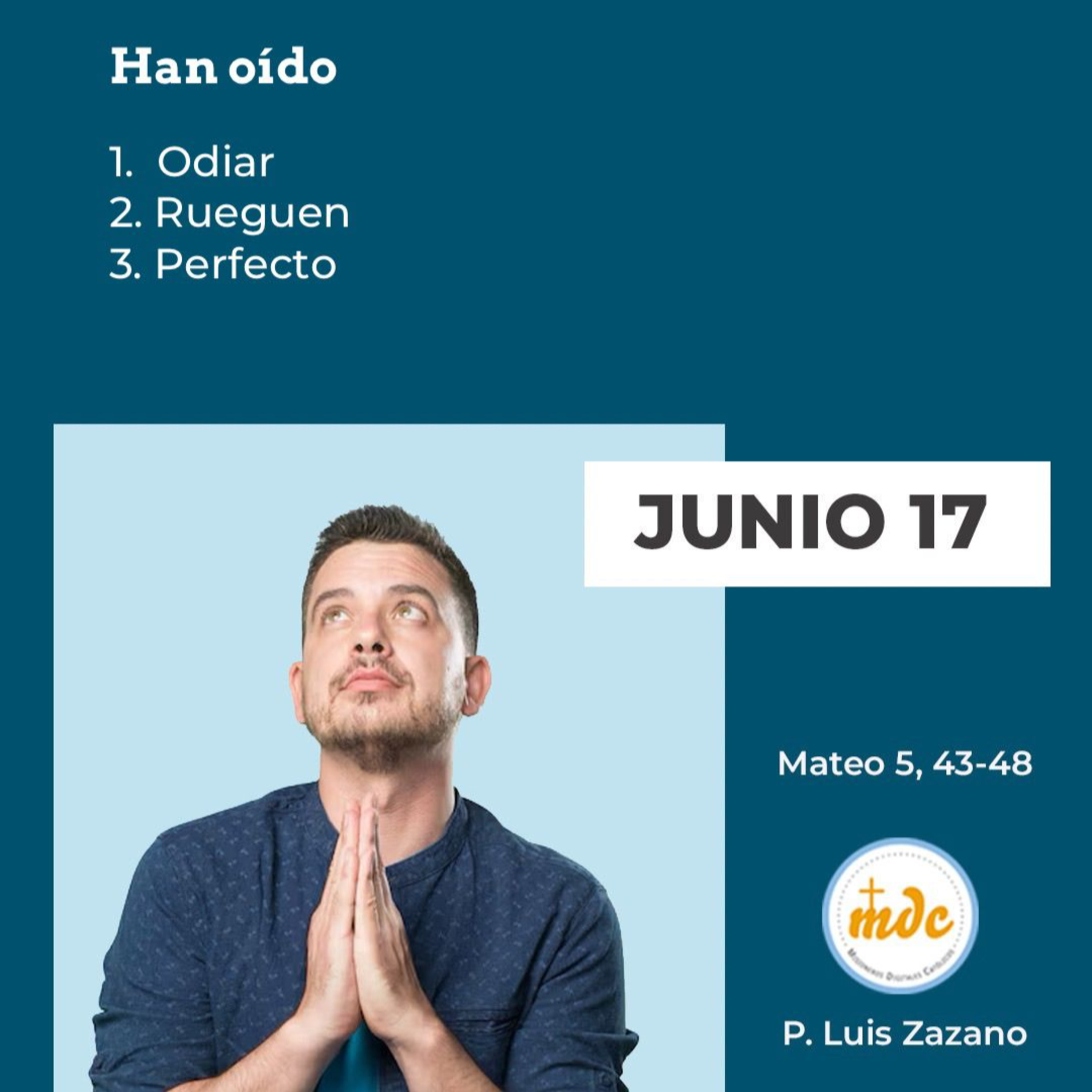 Reflexión diaria del Evangelio por el P. Luis Zazano