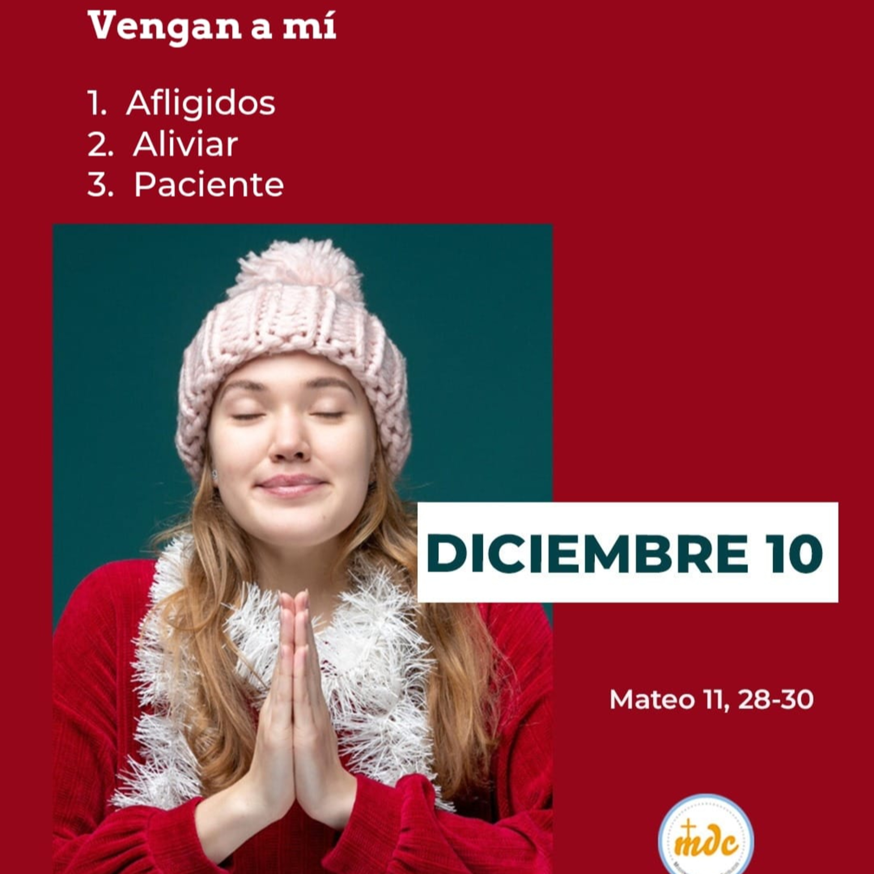 Mateo 11, 28-30: Vengan a mí 