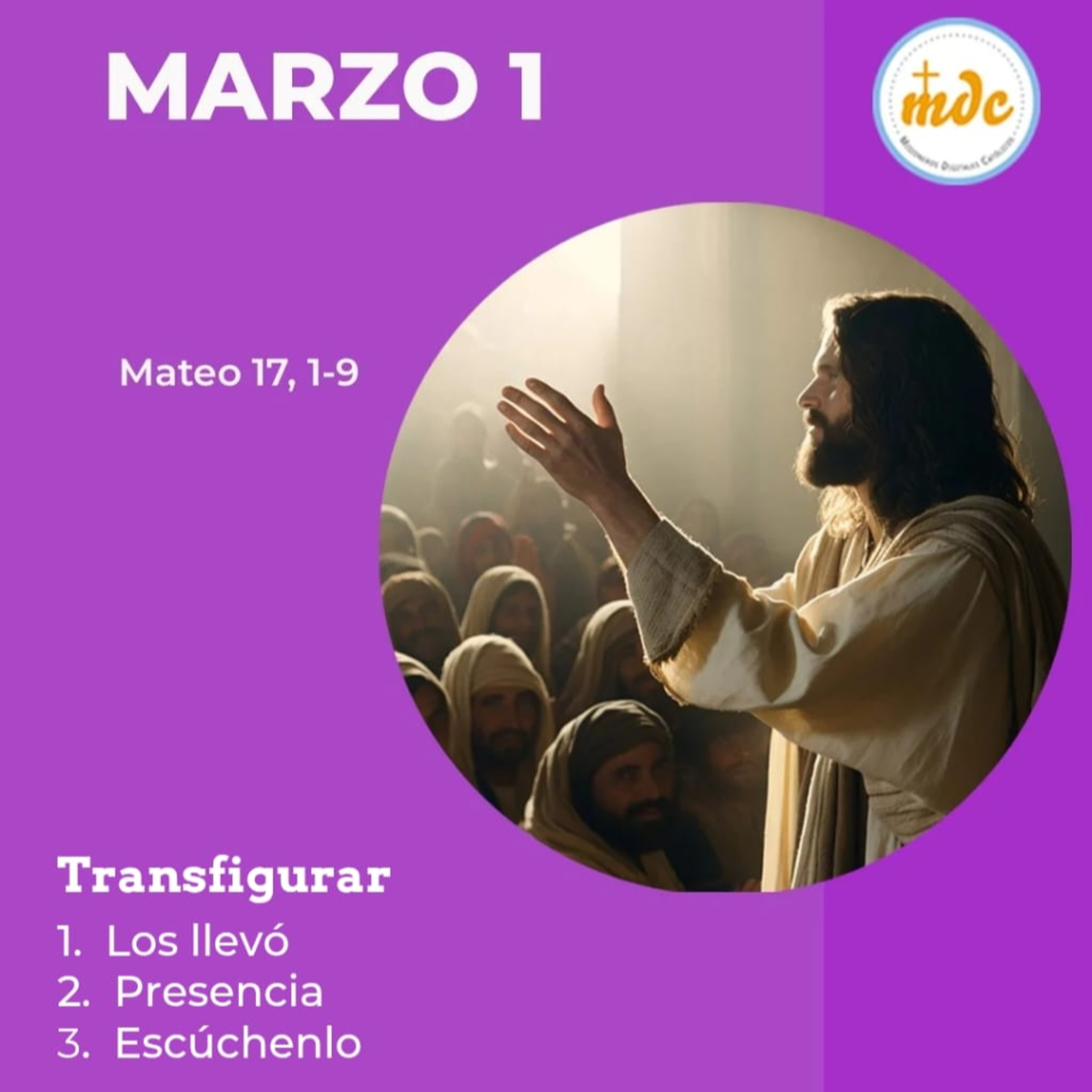 Mateo 17, 1-9: Transfigurar 