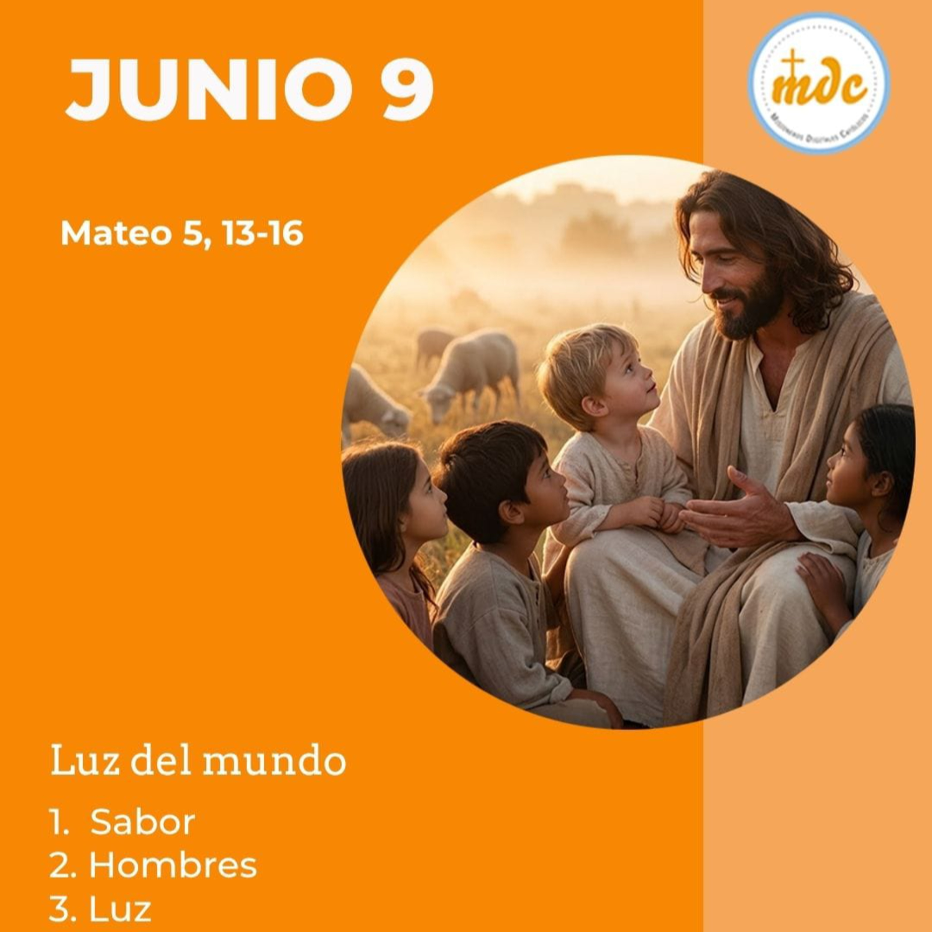 Mateo 5, 13-16: Luz del mundo