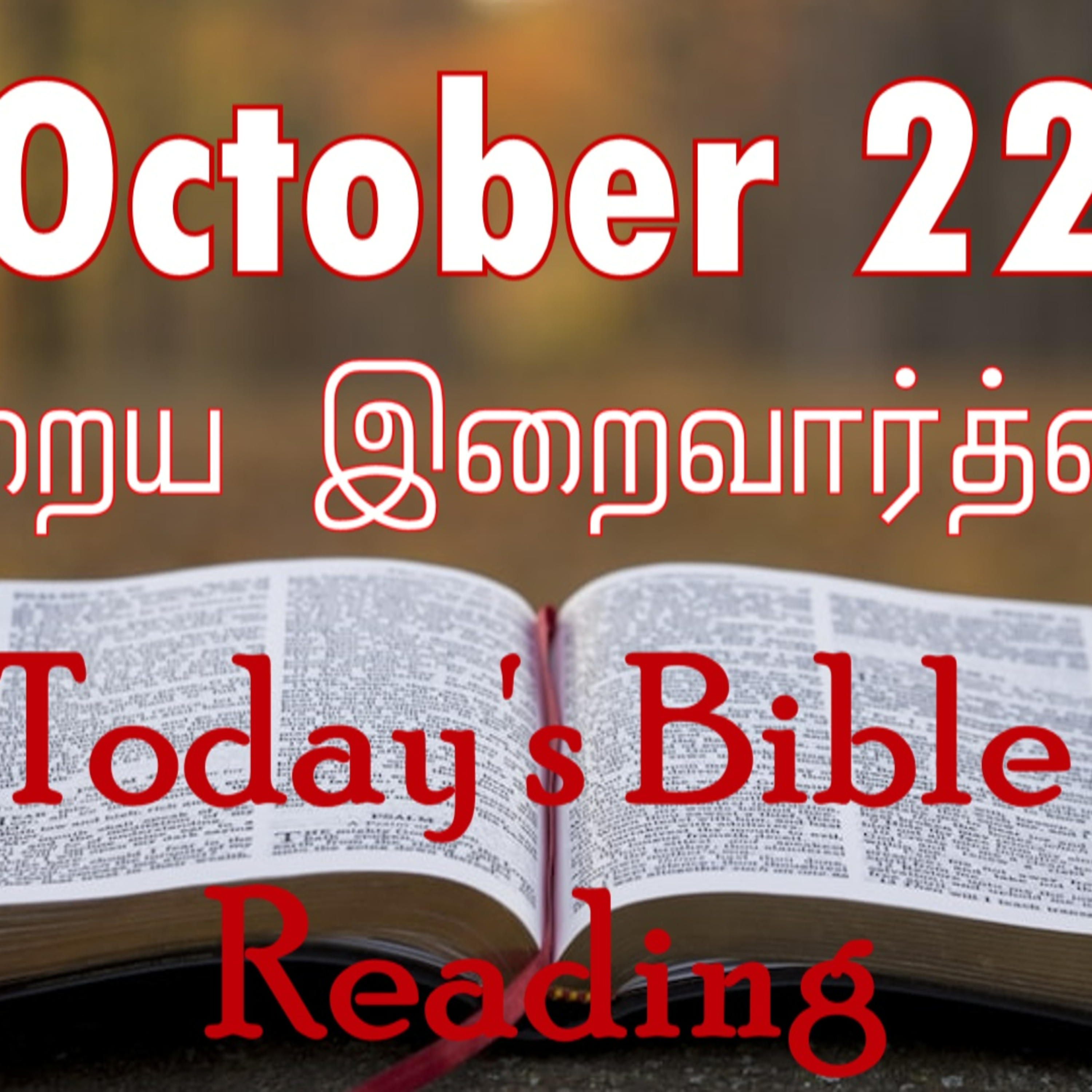 22 October 2023 Holy Mass Readings Tamil | Catholic | Daily Bible Reading Tamil | Mass readings today | Today's Mass Readings Tamil