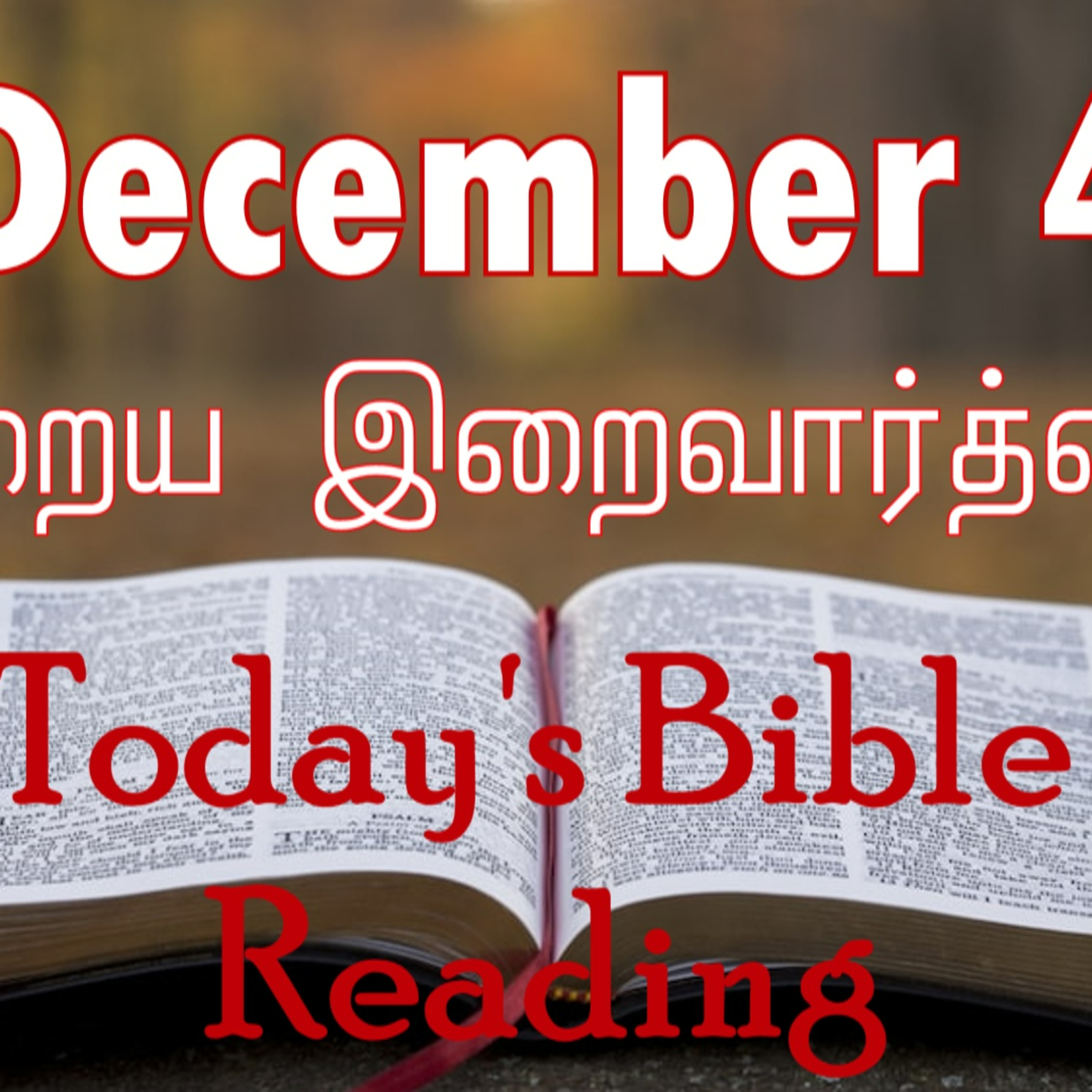 4 December 2023 Holy Mass Readings Tamil | Catholic | Daily Bible Reading Tamil | Mass readings today | Today's Mass Readings Tamil | Daily bible verse in Tamil | Mass Readings for today episode artwork