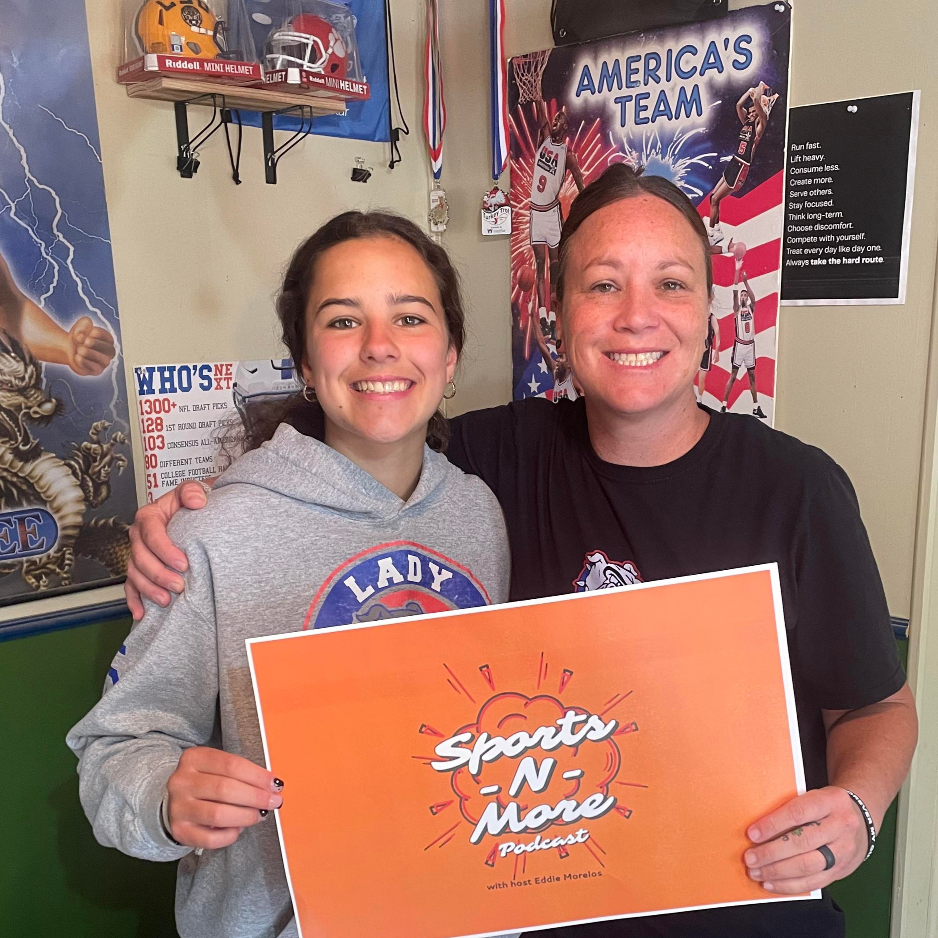 Sports-N-More Podcast with Eddie Morelos (Season 4 - Ep. 19/125) - Las Cruces High School Girls Basketball - season review (Head Coach Lori Selby and player Emma Christiano) - April 6, 2023 episode artwork