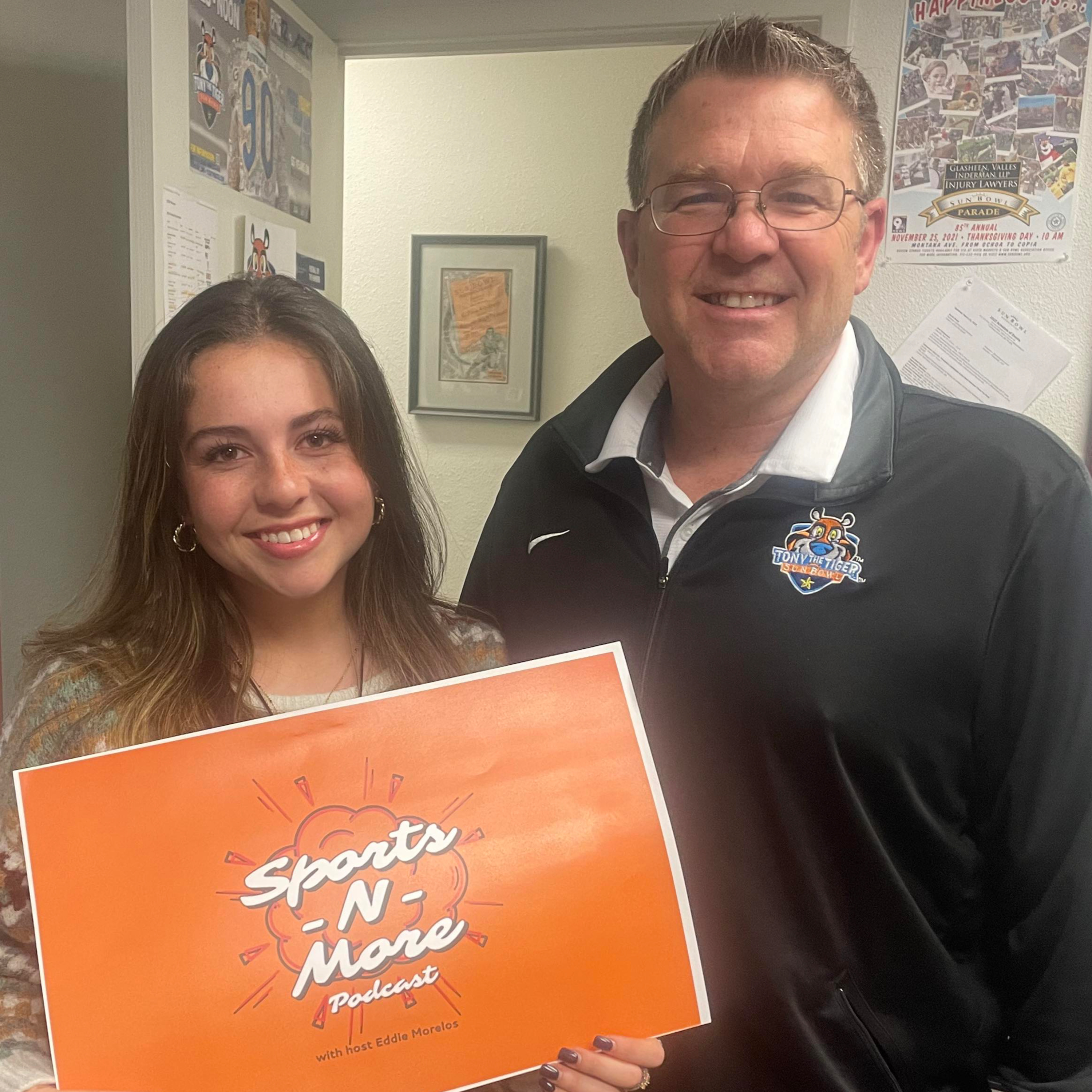 Sports-N-More Podcast with Host Eddie Morelos - Hailey Daubach of Coronado HS girls soccer & Joe Daubach of the Sun Bowl Association (episode 167) episode artwork