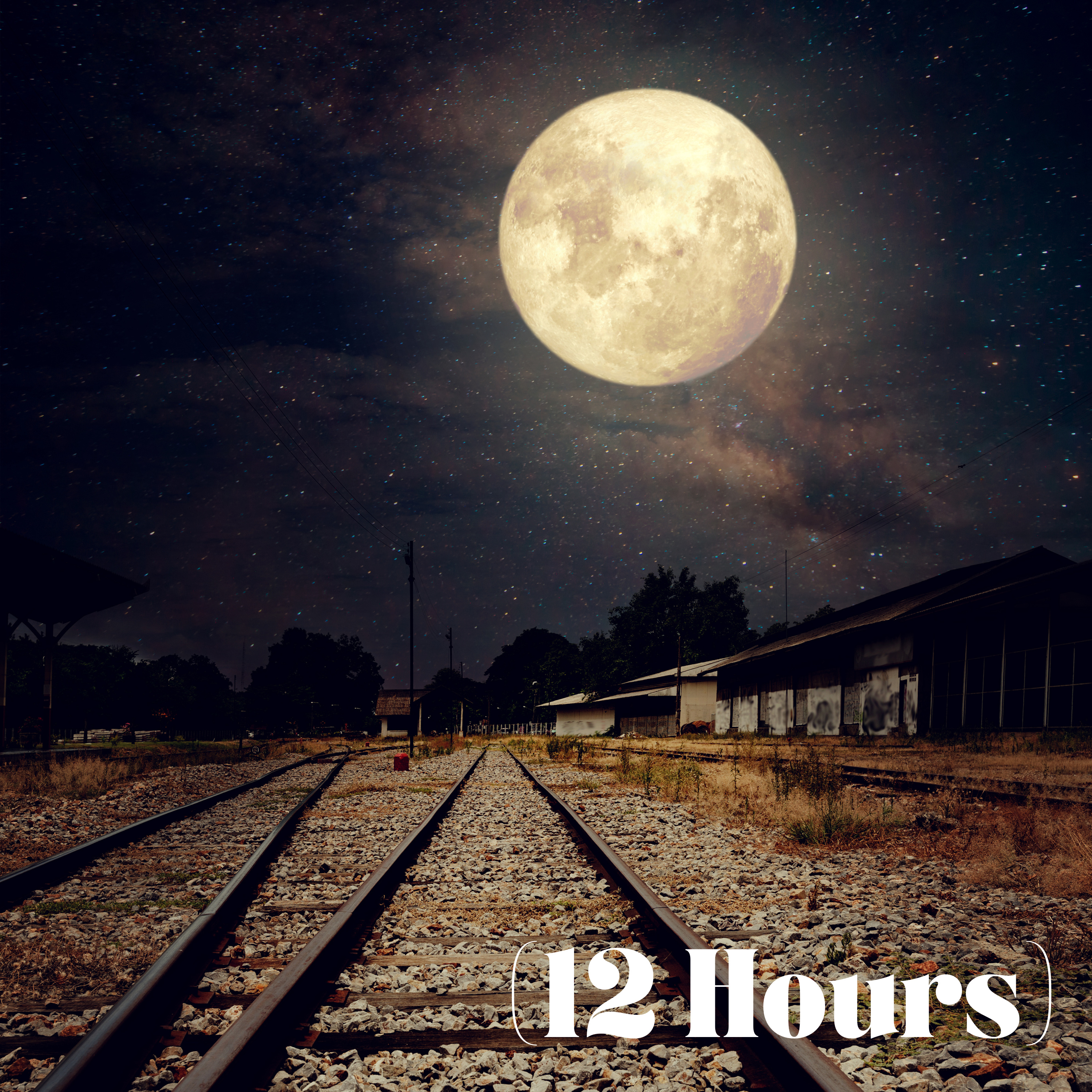 Midnight Train Rolling and Clanking Along the Tracks | Sleep Sounds (12 Hours) (New)