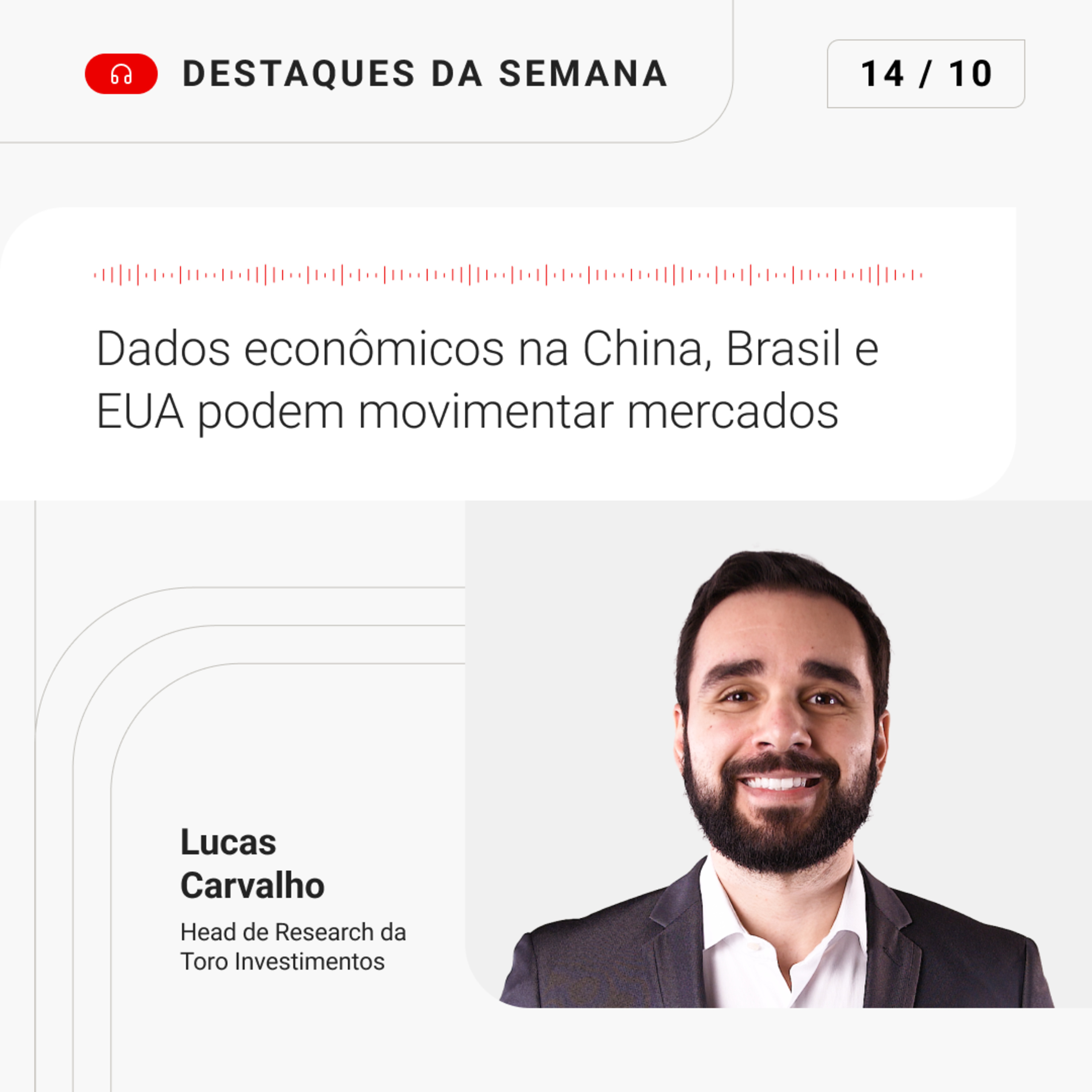 💬 Perspectivas para a semana, por Lucas Carvalho - 14/10/2024