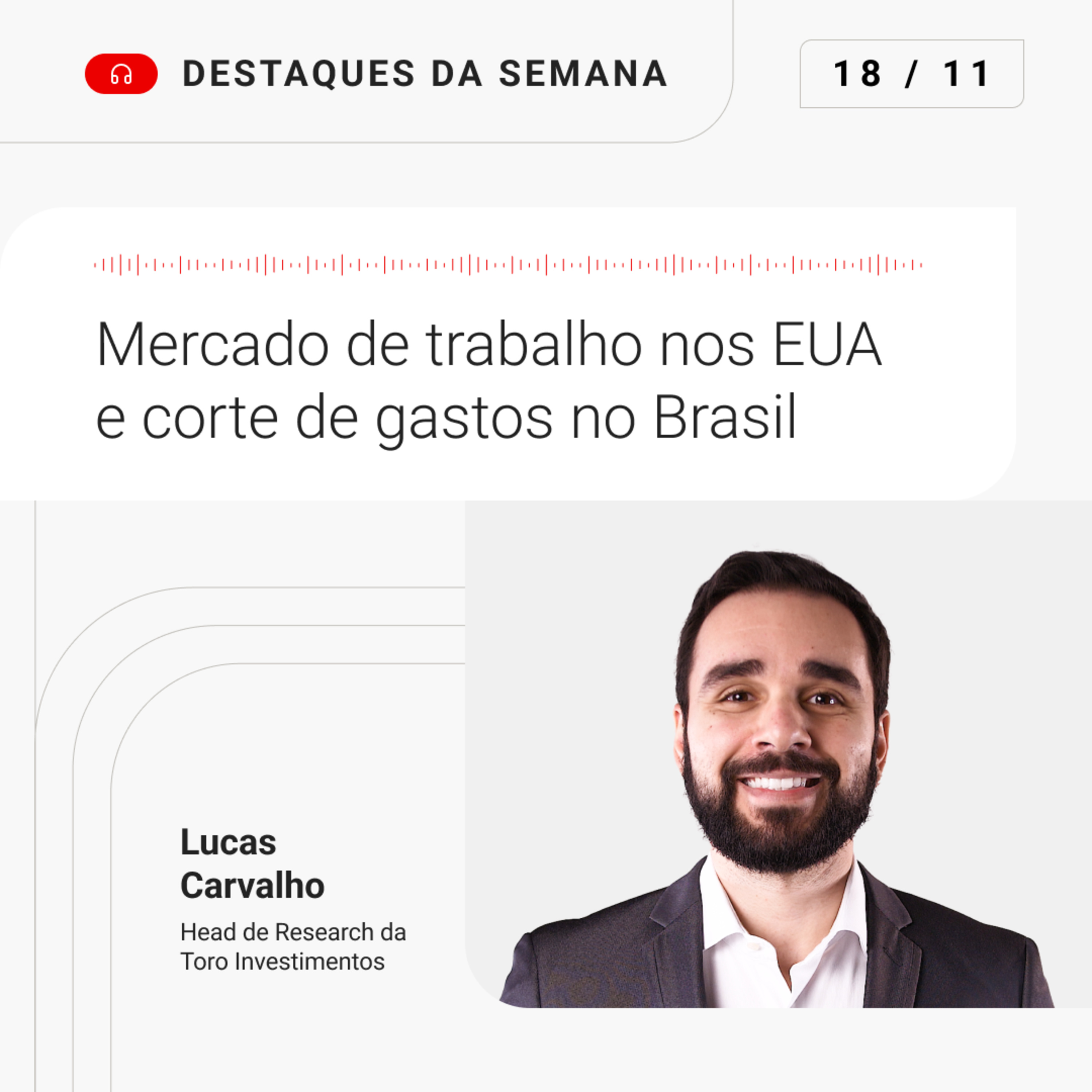 💬 18/11/2024 - Perspectivas para a semana, por Lucas Carvalho