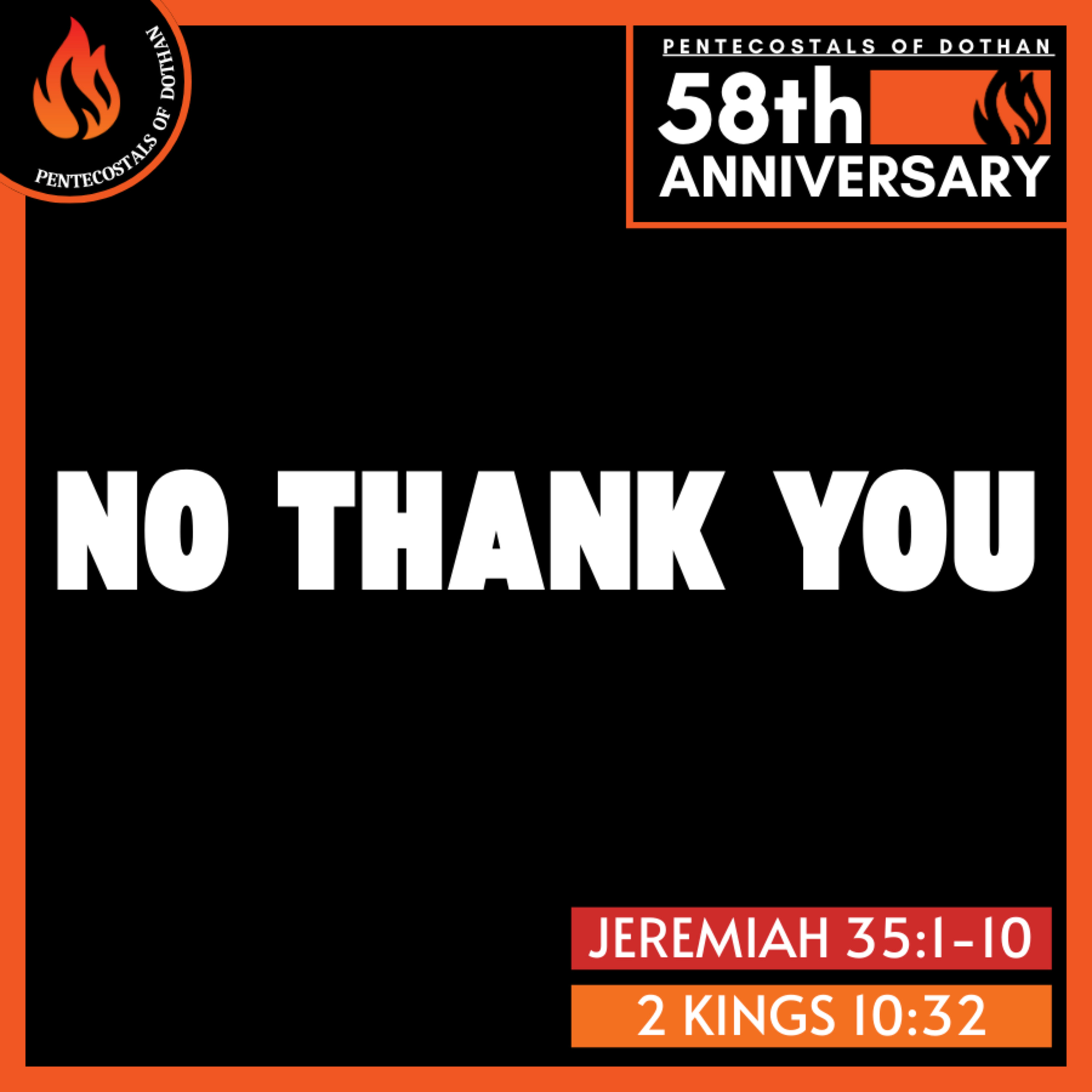 Bro. Zach Wells - No Thank You - 8/31/25