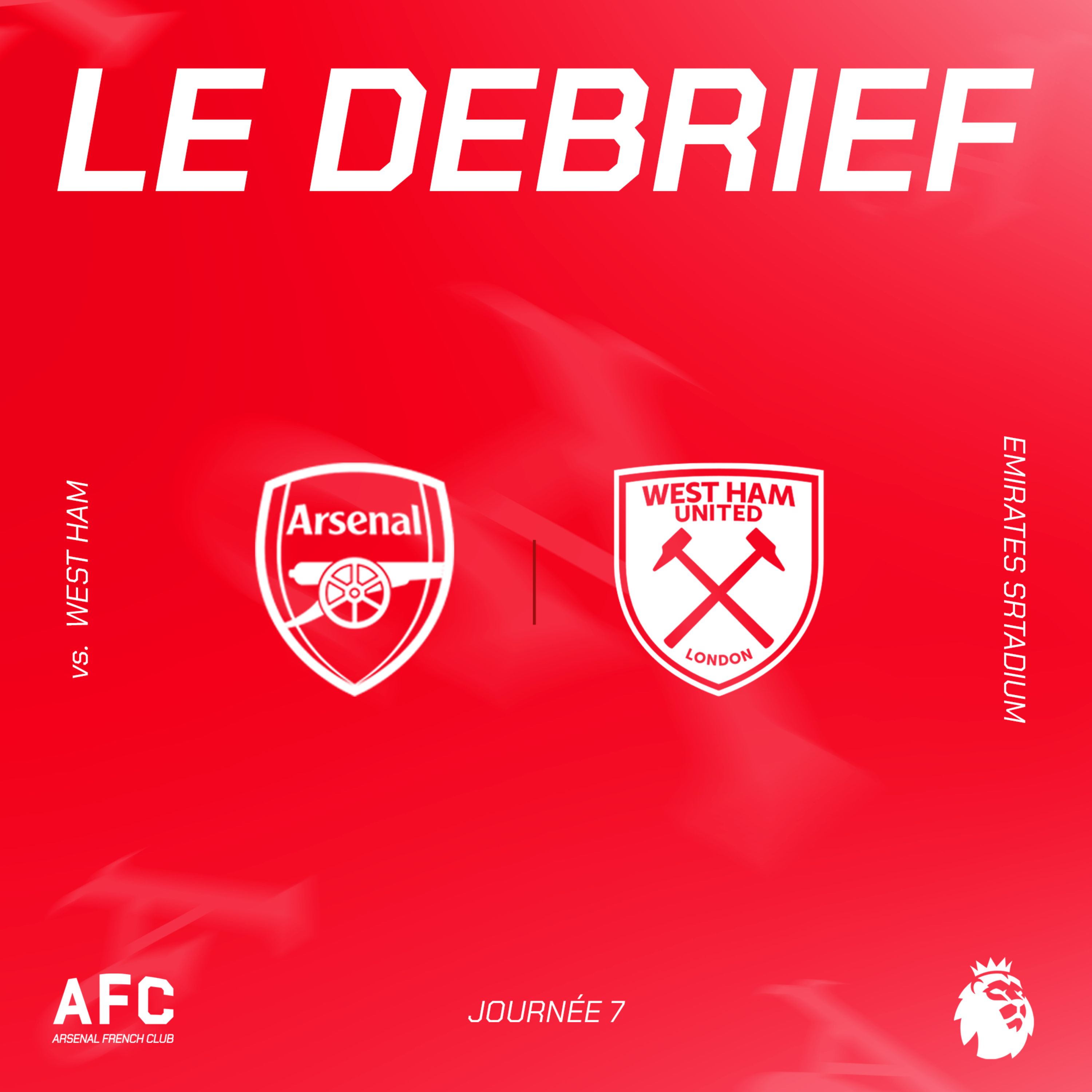 Le débrief : Arsenal vs West Ham