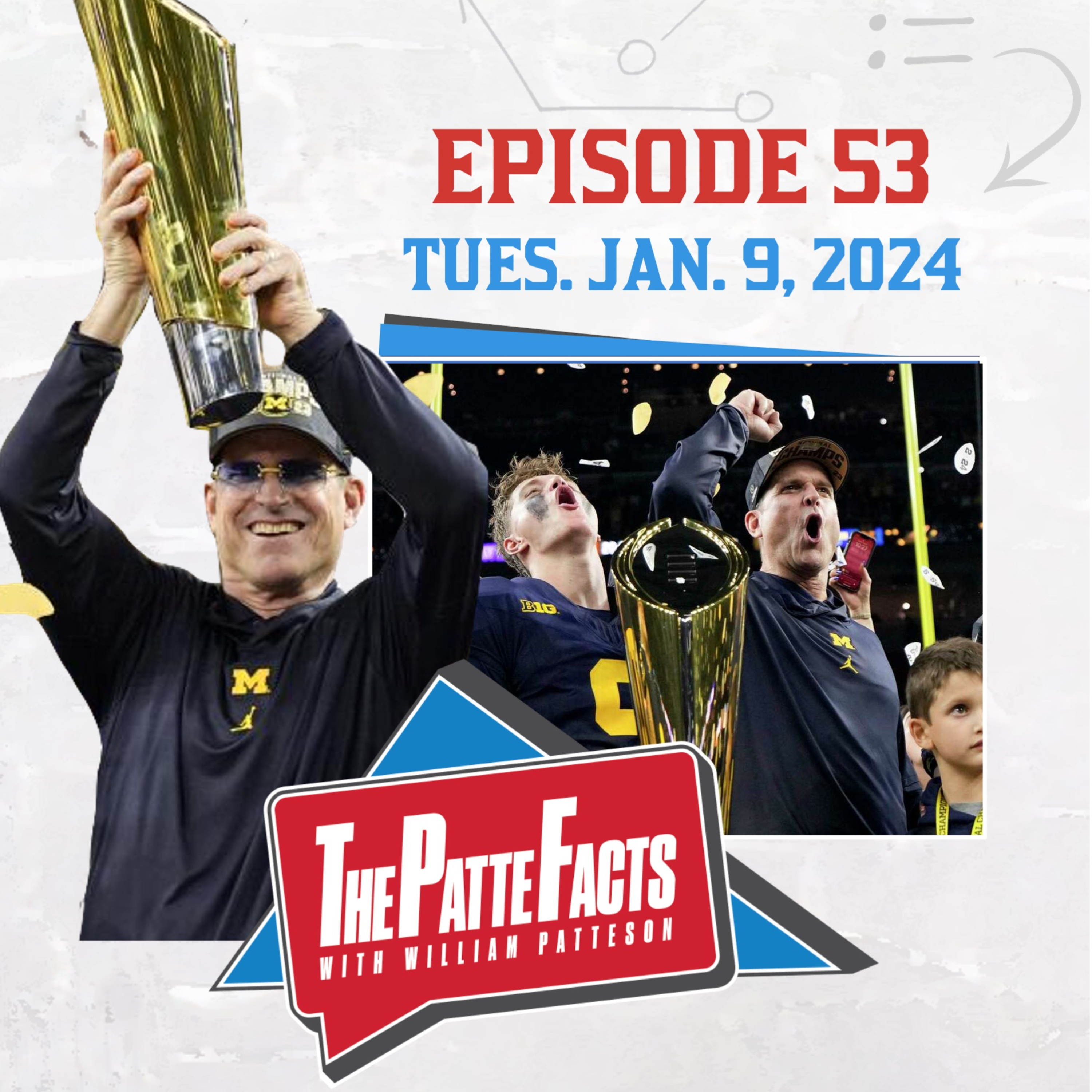 Ep. 53: UM Wins CFP, Harbaugh to NFL, Bills Story of Season, Jags Get Complacent, Eagles Struggles, NFL Contending Questions, & Much More! episode artwork