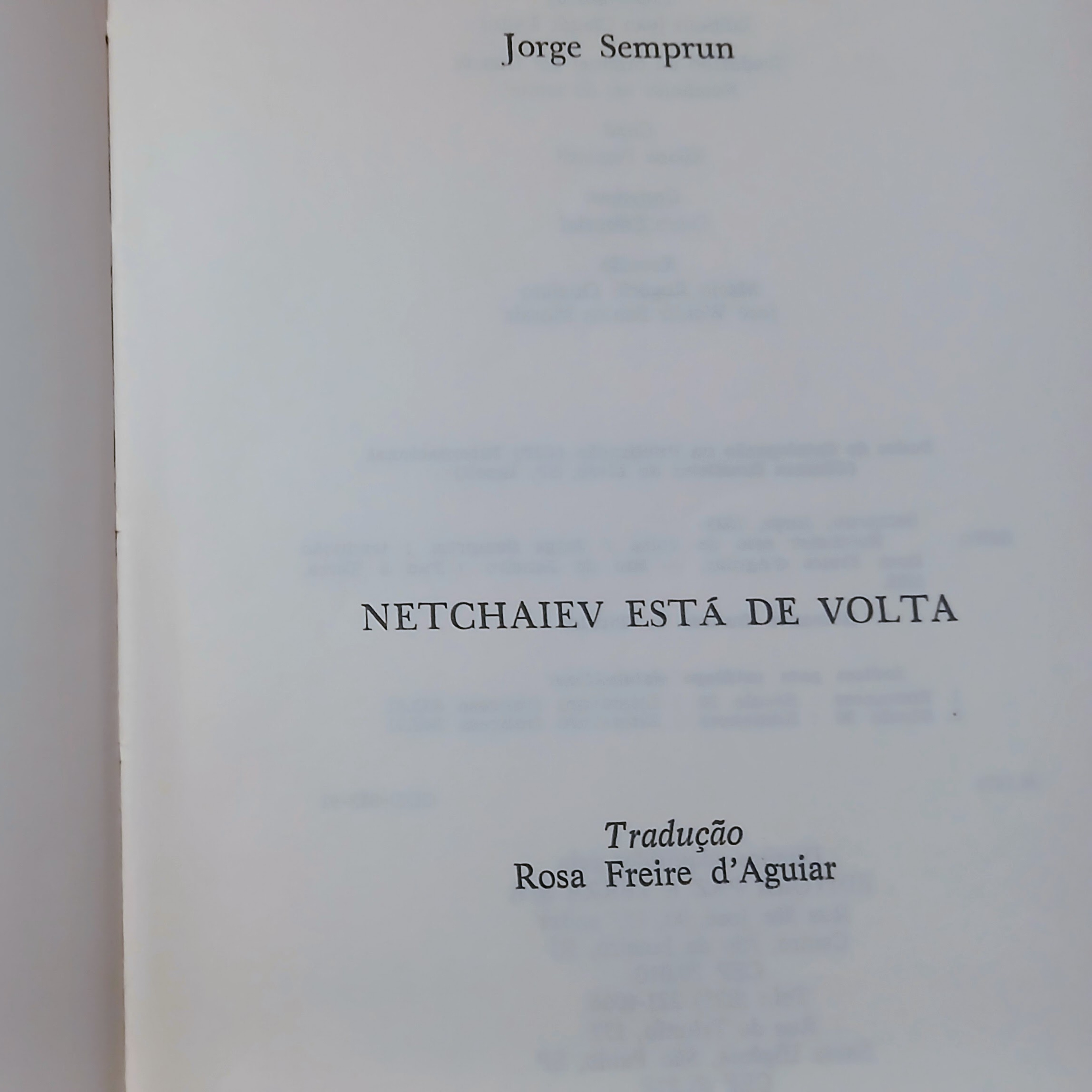 O terror e sua sombra (“Netchaiev está de volta”, Jorge Semprun) episode artwork