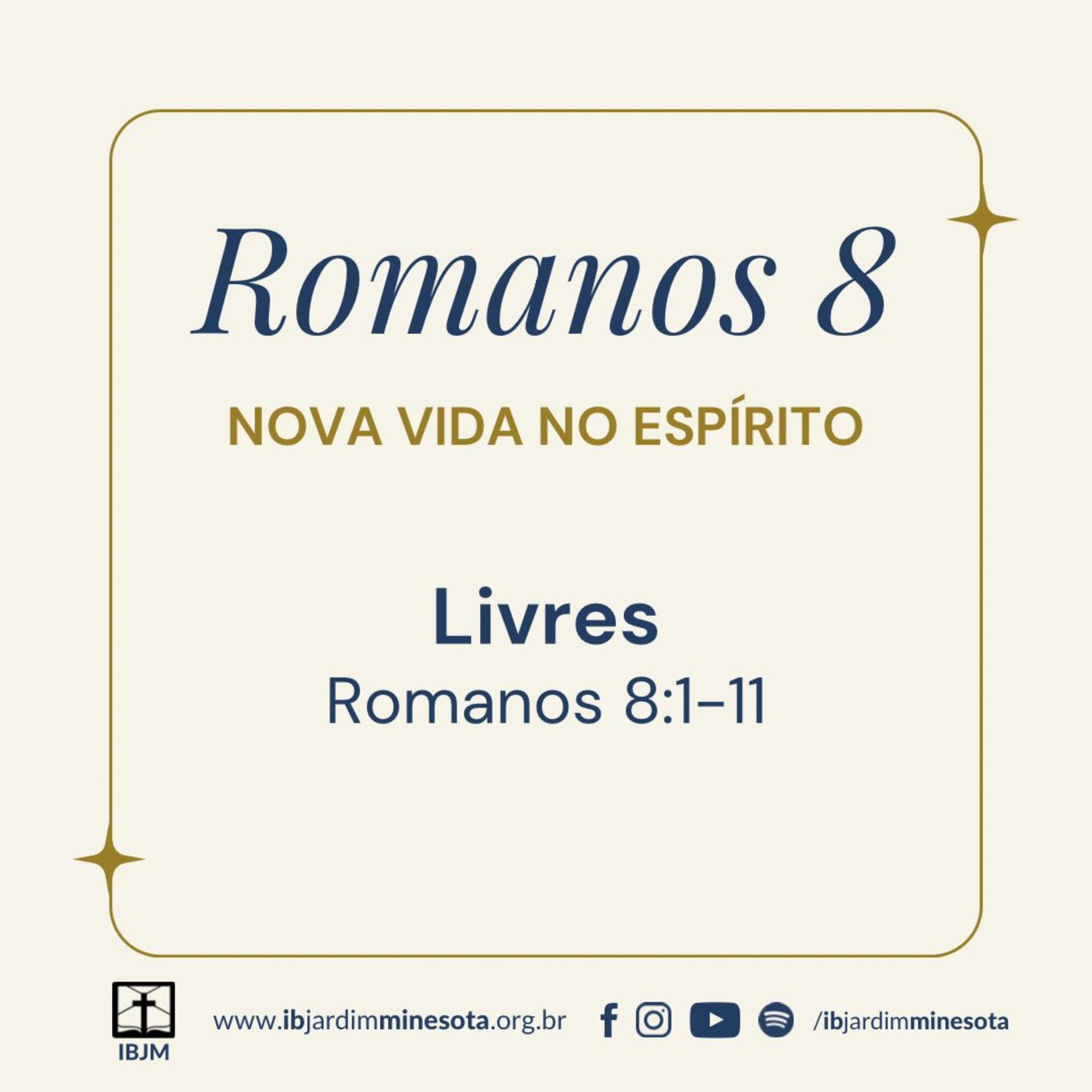 Nova Vida no Espírito: Livres (Romanos 8:1-11) | Brian Pate (06/10/2024) episode artwork