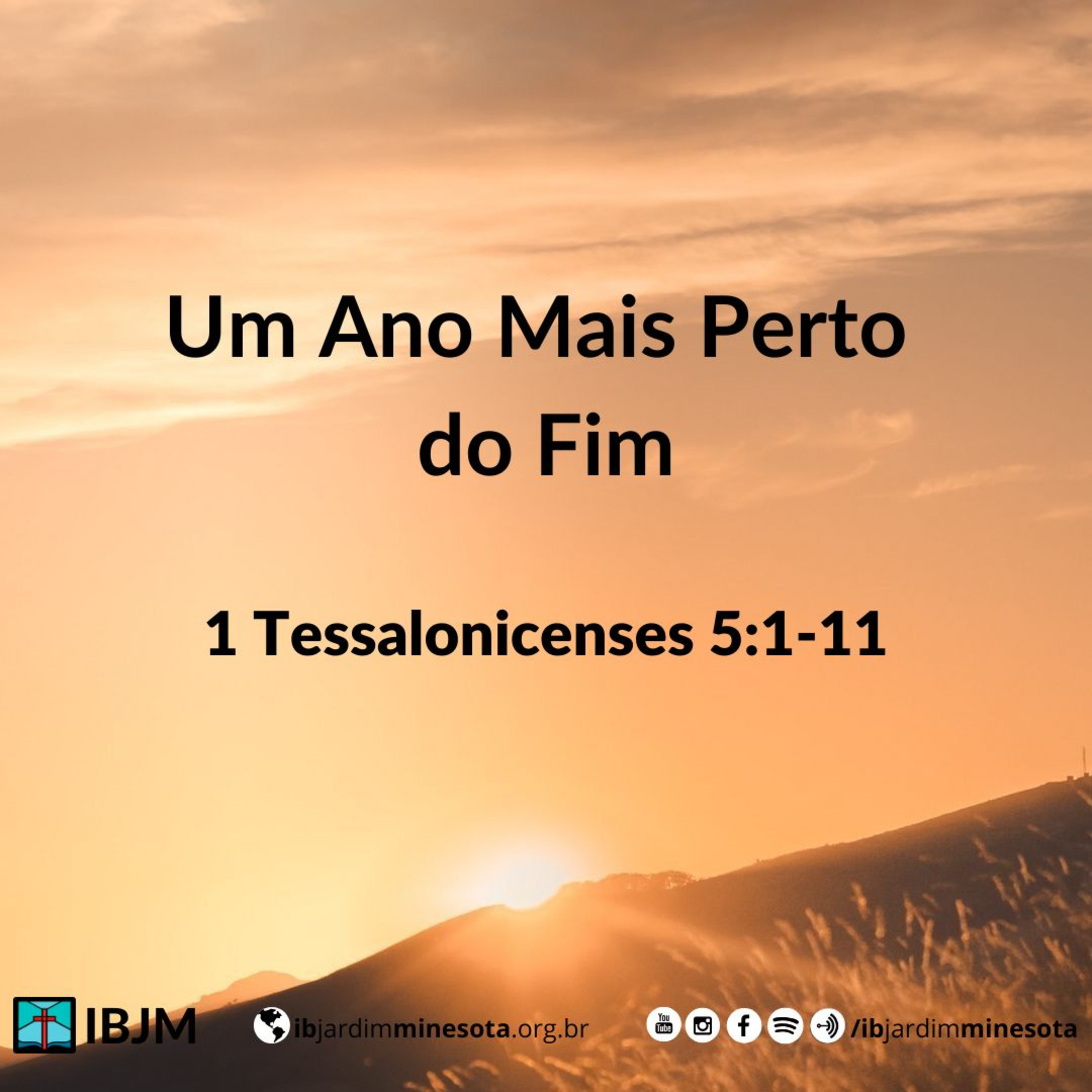 Um Ano Mais Perto do Fim (1 Tessalonicenses 5:1-11) | Caio Issa (05/01/2025) episode artwork
