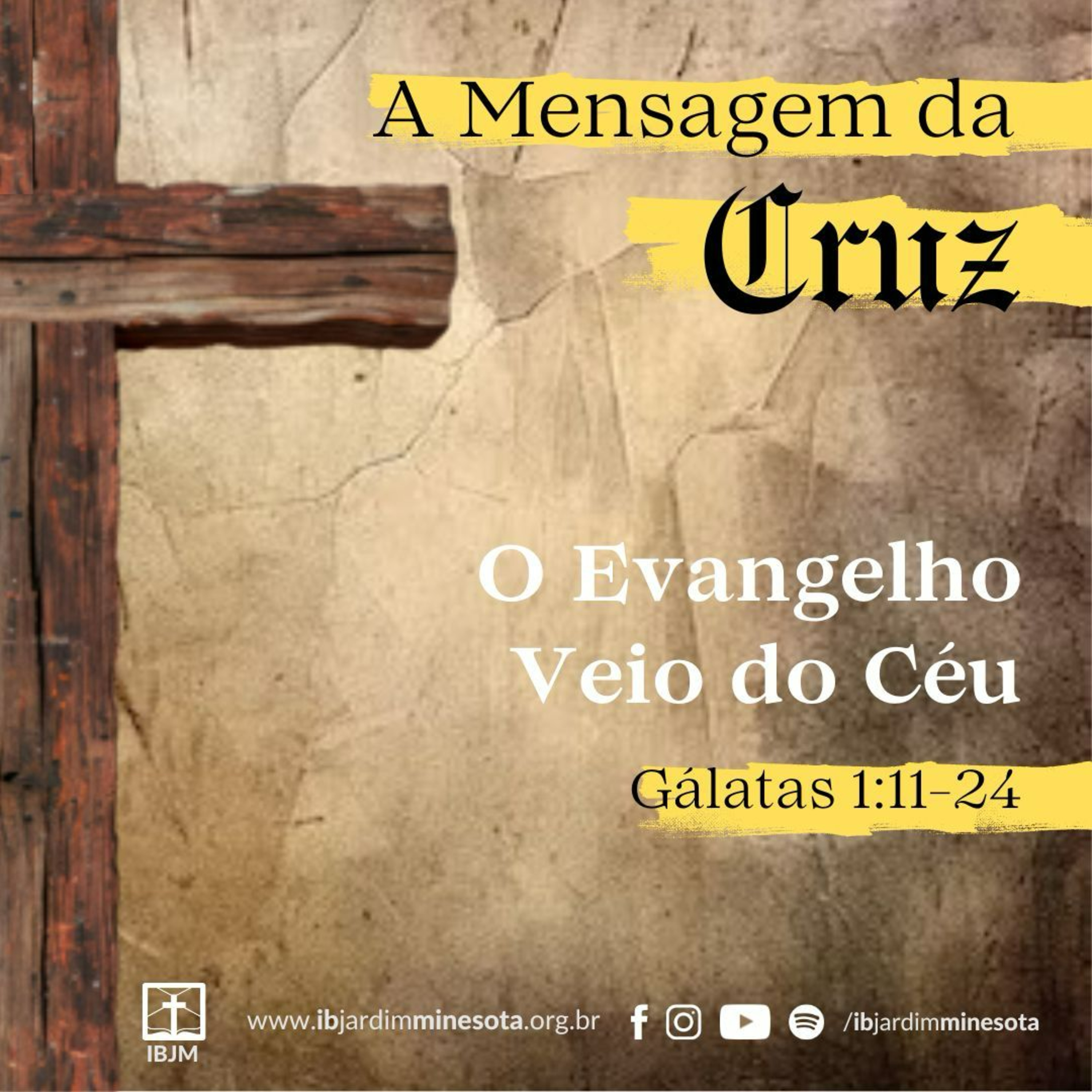 O Evangelho Veio do Céu (Gálatas 1:11-24) | Alex Daher (09/03/2025) episode artwork