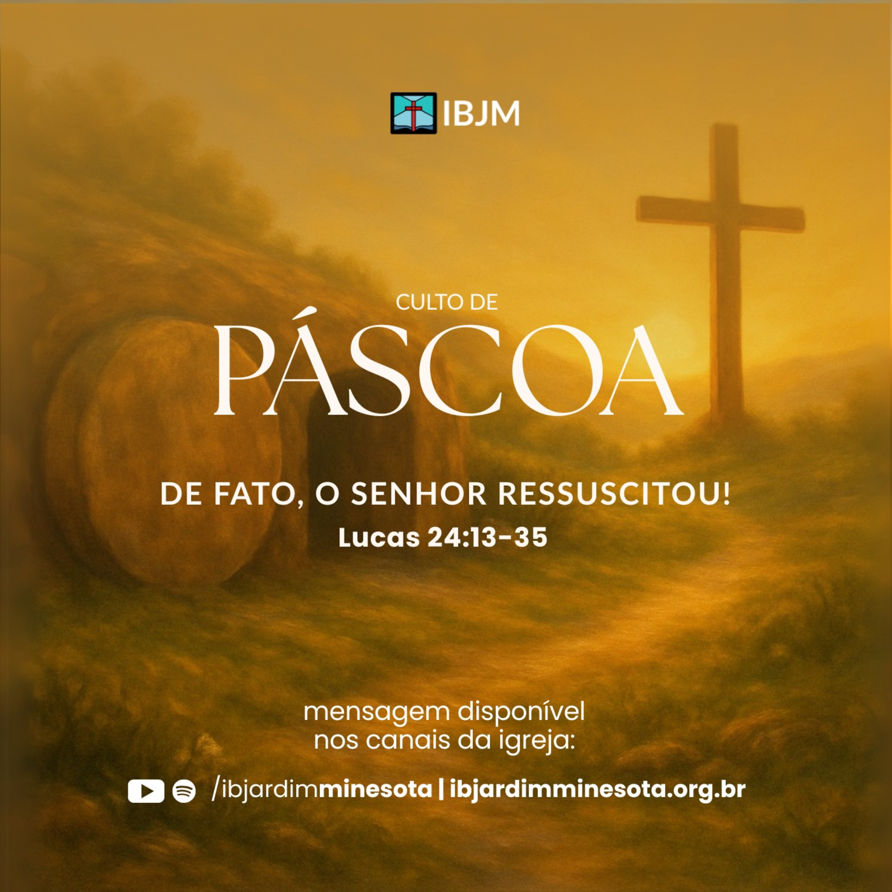 De Fato, O Senhor Ressuscitou! (Lucas 24:13-35) | Caique Resende (20/04/2025) episode artwork