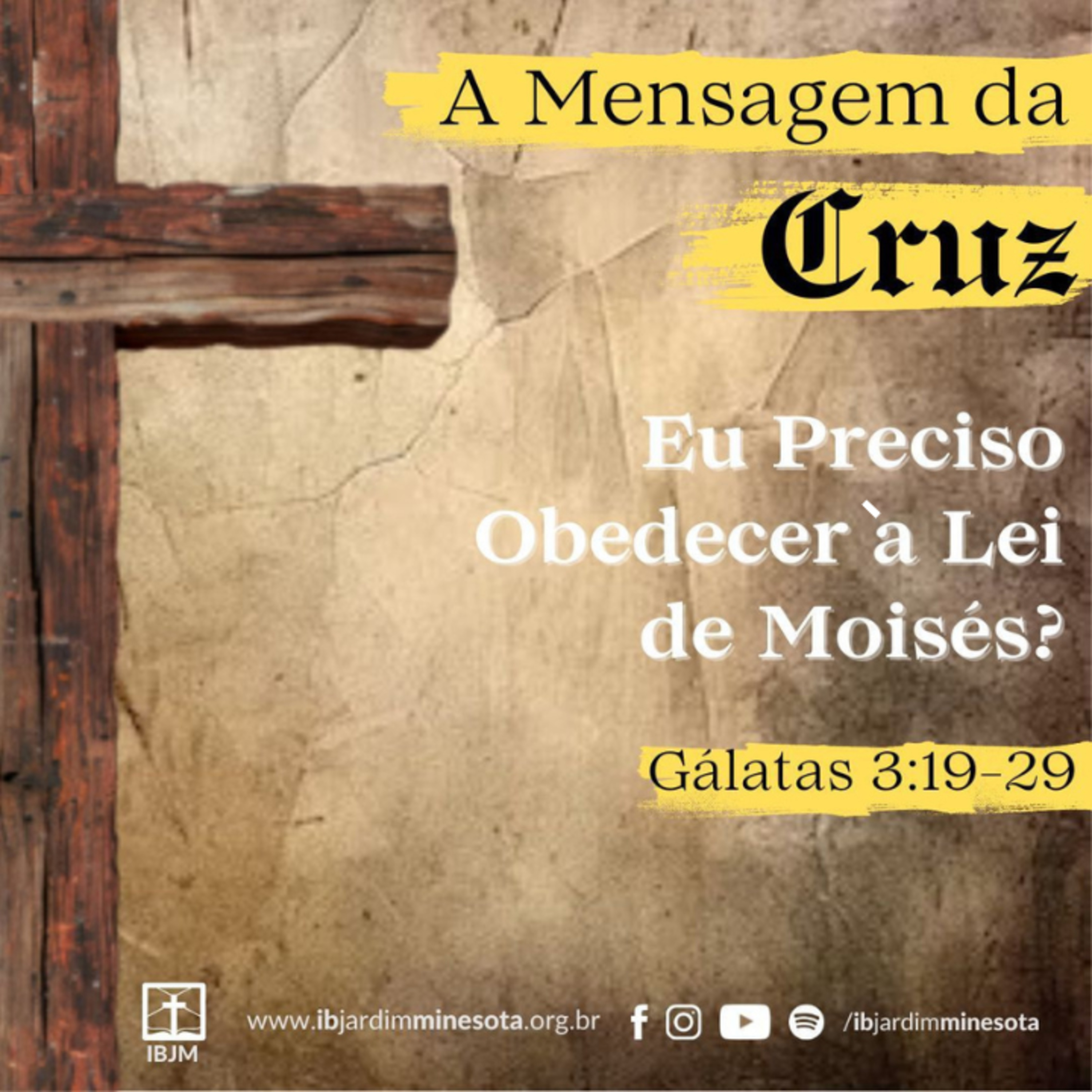 Eu Preciso Obedecer à Lei de Moisés? (Gálatas 3:19-29) | Alex Daher (18/05/2025) episode artwork