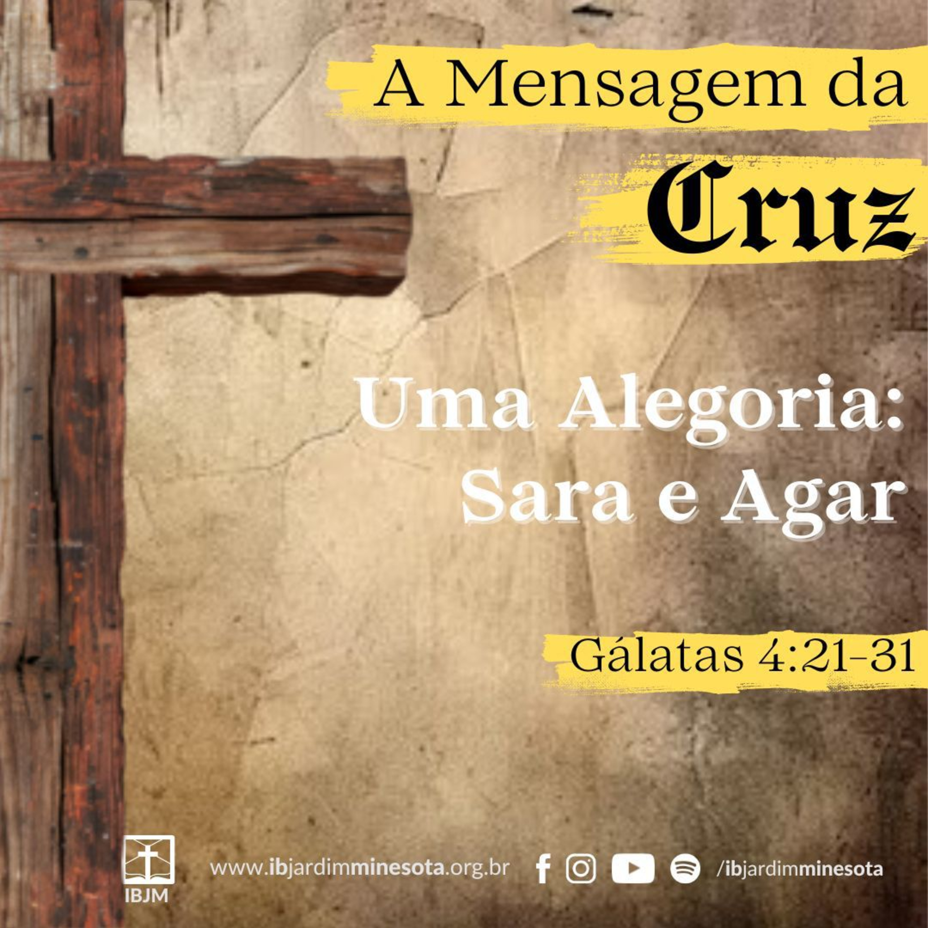 Uma Alegoria: Sara e Agar (Gálatas 4:21-31) | Alex Daher (08/06/2025) episode artwork