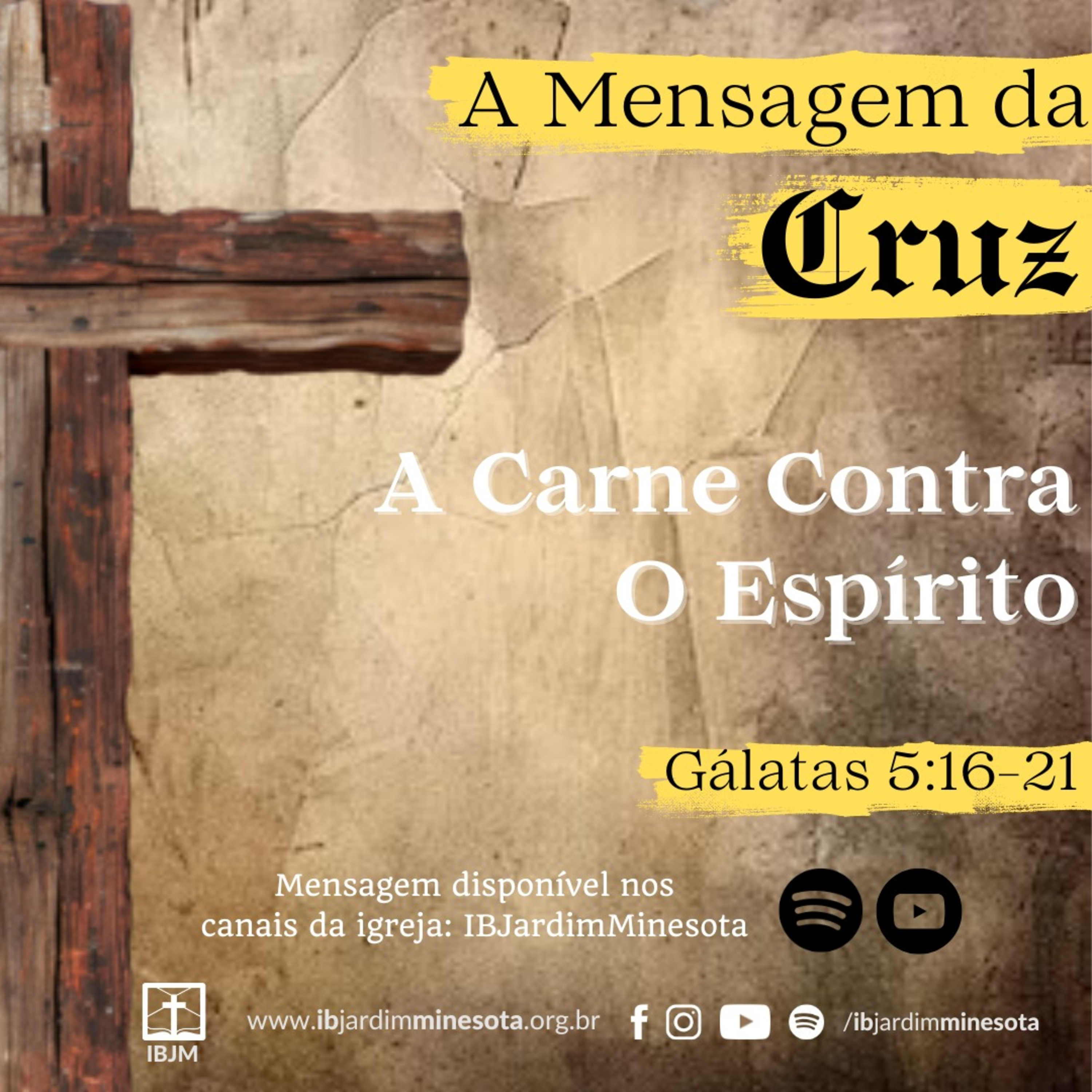 A Carne Contra o Espírito (Gálatas 5:16-21) | Alex Daher (24/08/2025) episode artwork