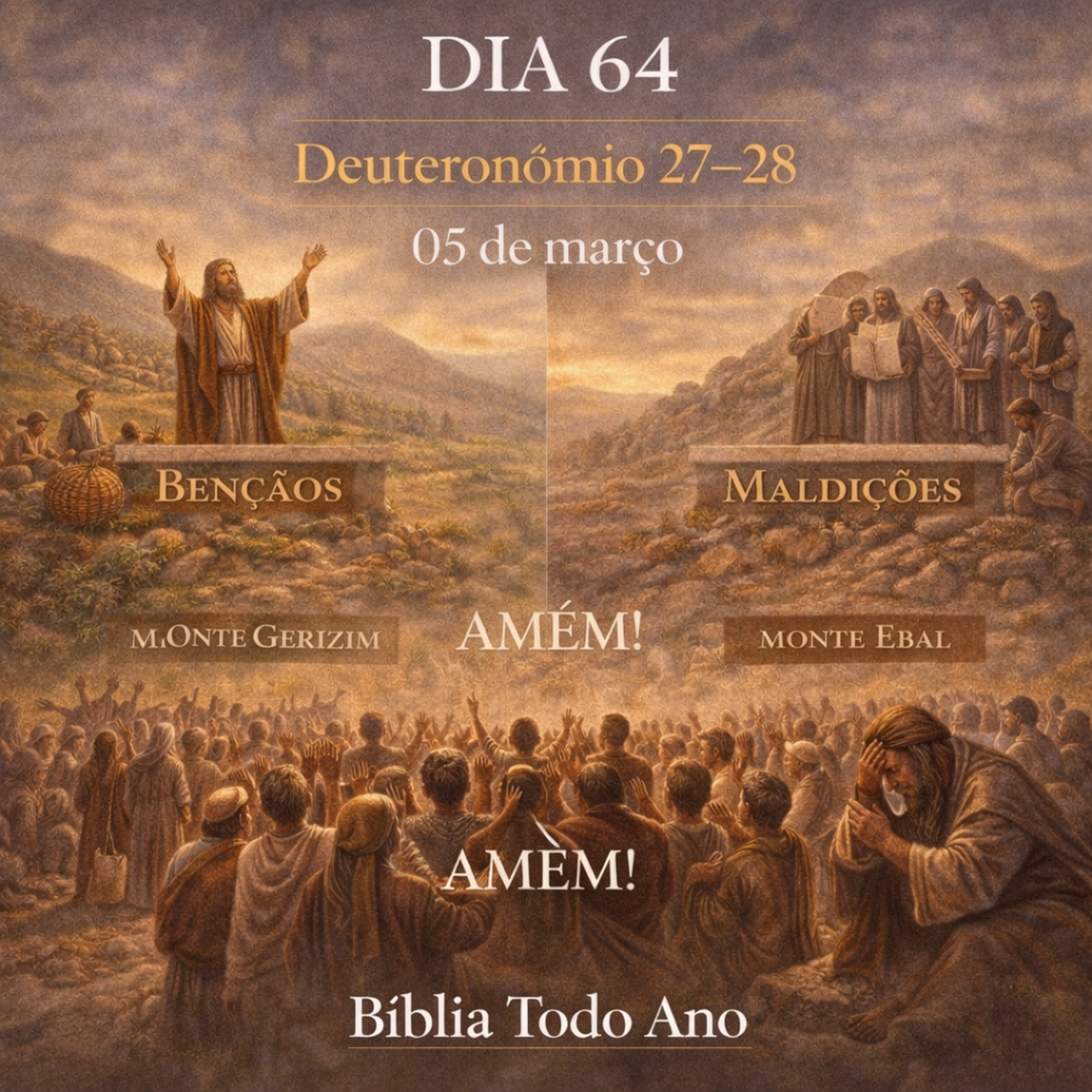 📖 Bíblia Toda o Ano Todo – Dia 64 (05/03/2026) | Deuteronômio 27–28 episode artwork