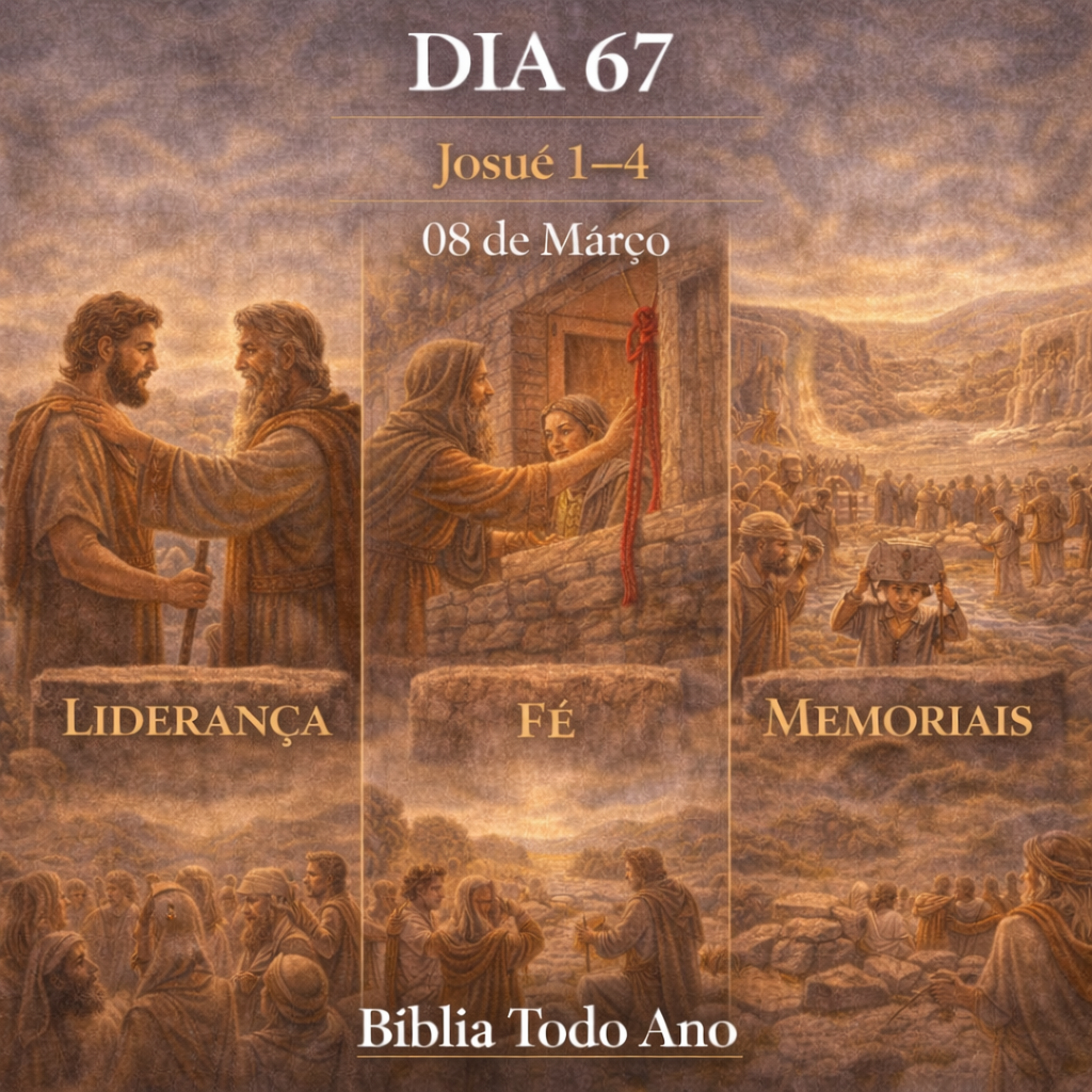 📖 Bíblia Toda o Ano Todo – Dia 67 (08/03/2026) | Josué 1–4 episode artwork