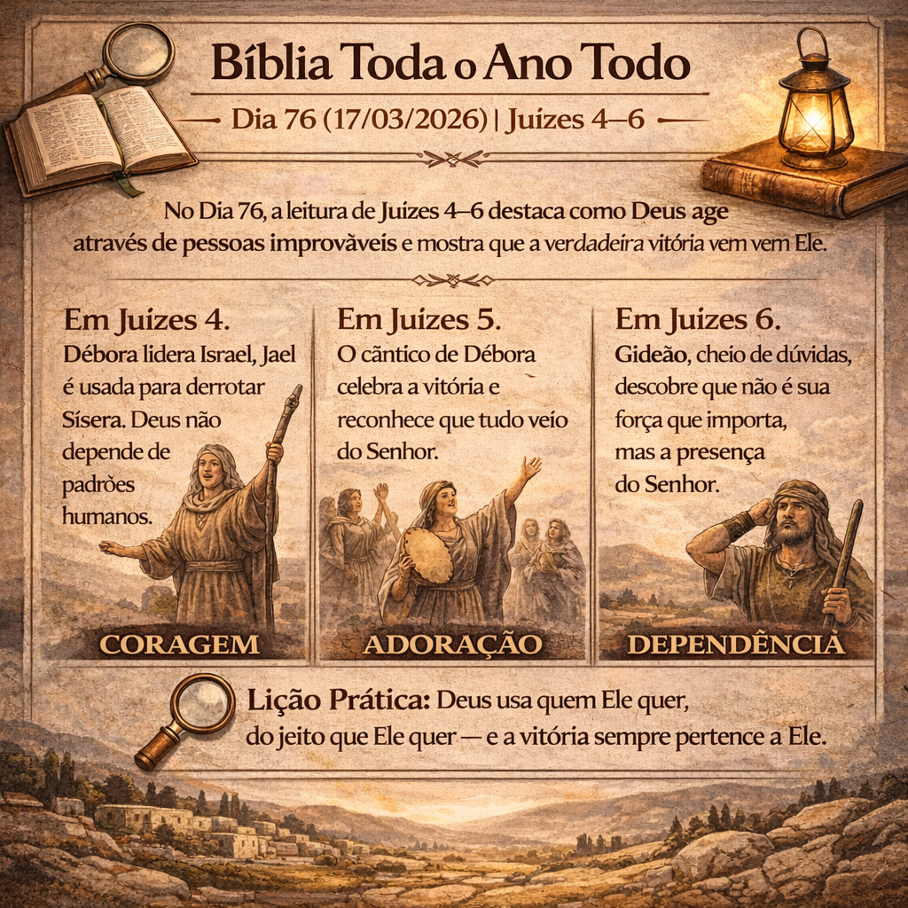 📖 Bíblia Toda o Ano Todo – Dia 76 (17/03/2026) | Juízes 4–6 episode artwork
