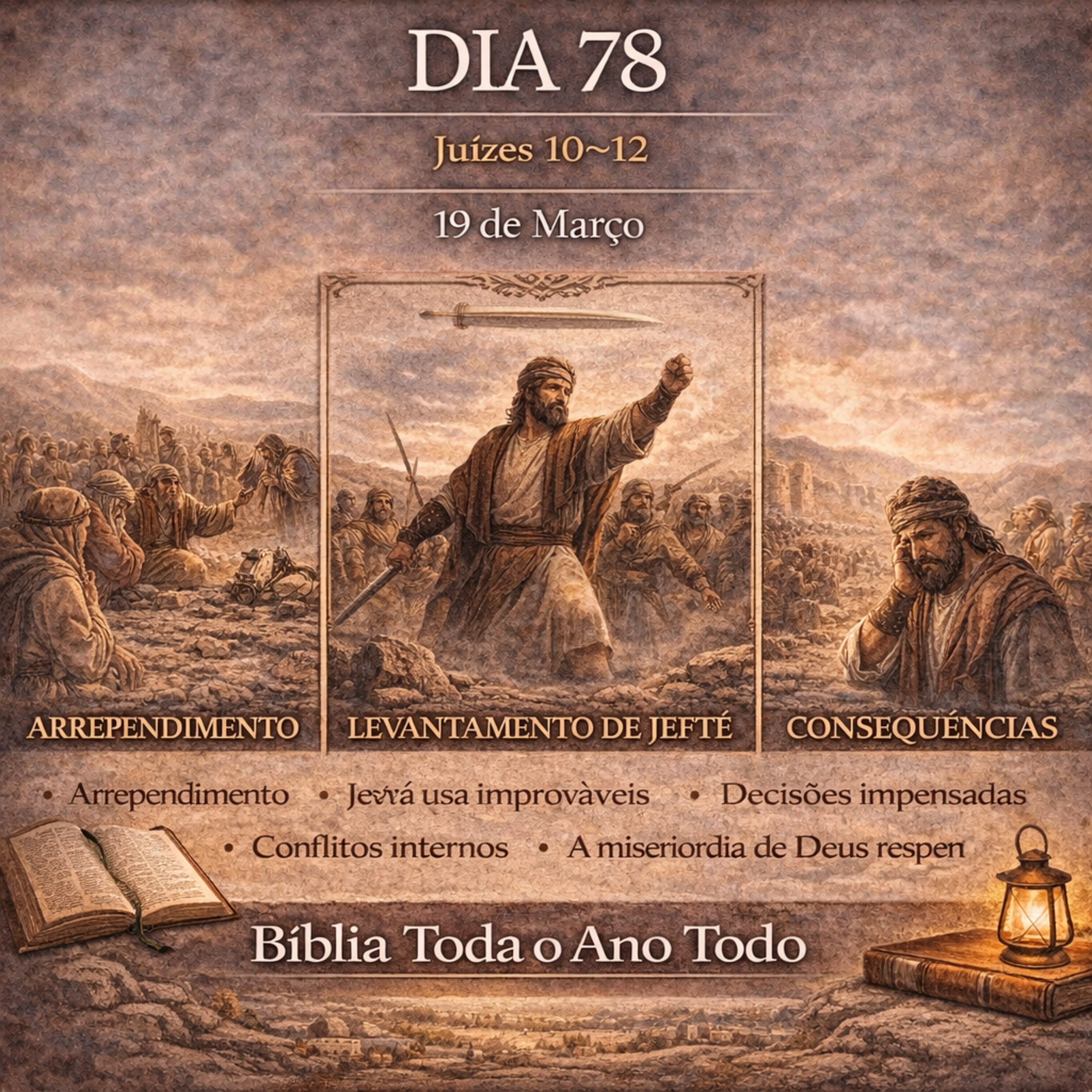 📖 Bíblia Toda o Ano Todo – Dia 78 (19/03/2026) | Juízes 10–12 episode artwork
