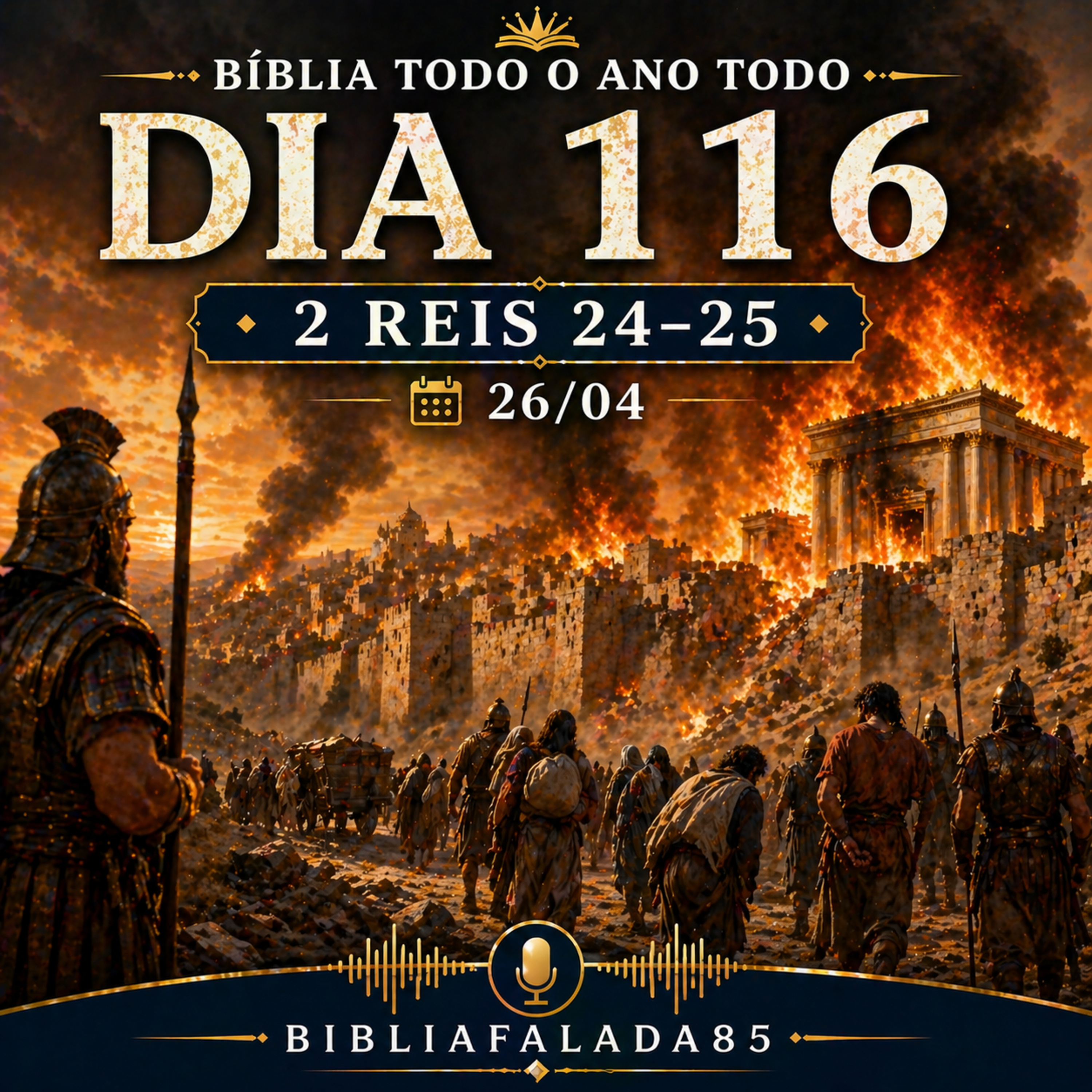 📖 Bíblia Toda o Ano Todo – Dia 116 (26/04) | 2 Reis 24–25