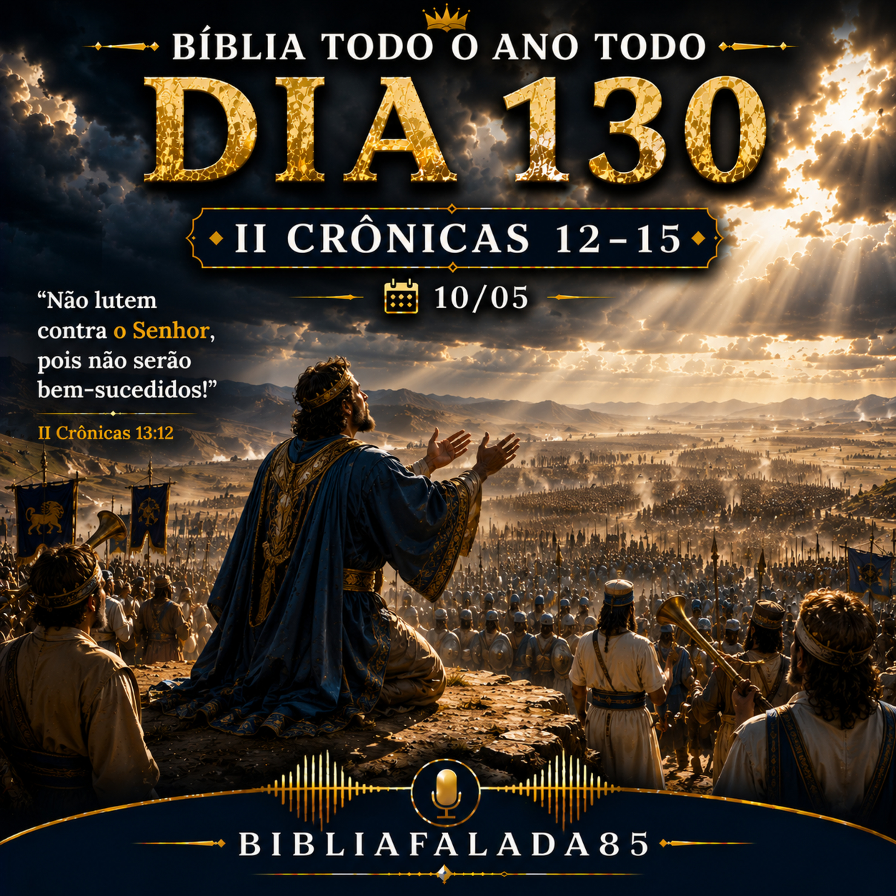 📖 Bíblia Toda o Ano Todo – Dia 130 (10/05) | 2 Crônicas 12–15 episode artwork