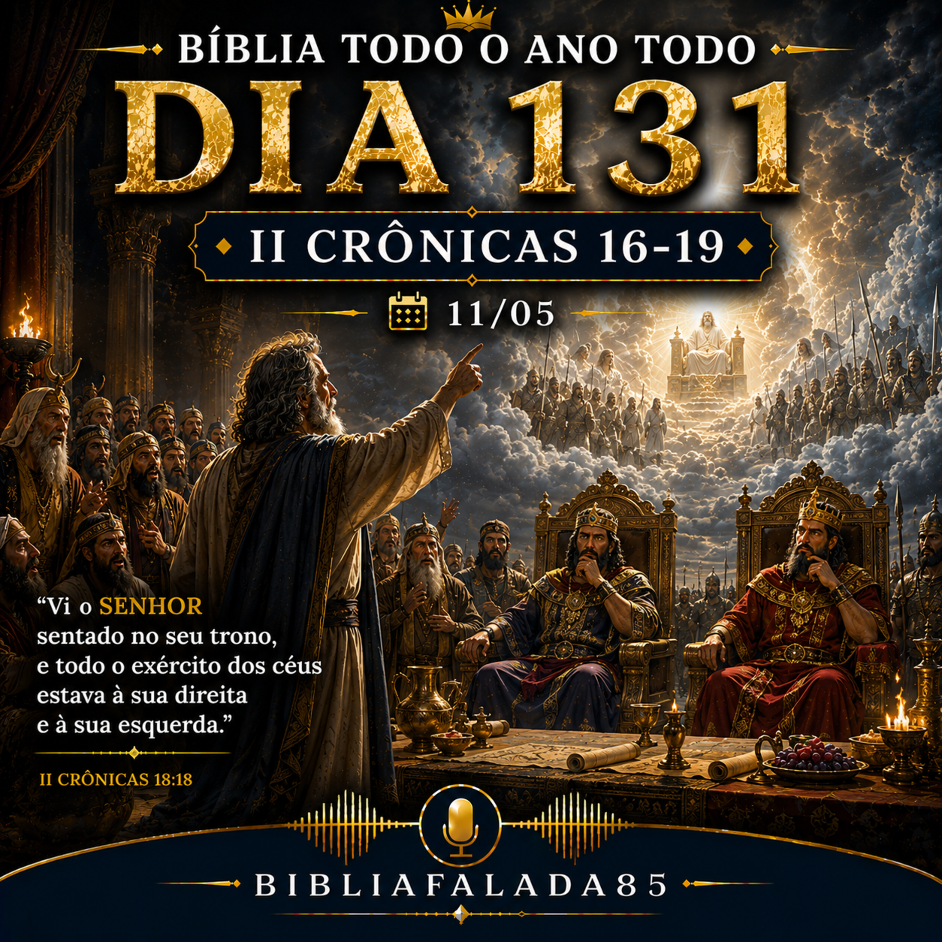 📖 Bíblia Toda o Ano Todo – Dia 131 (11/05) | 2 Crônicas 16–19 episode artwork