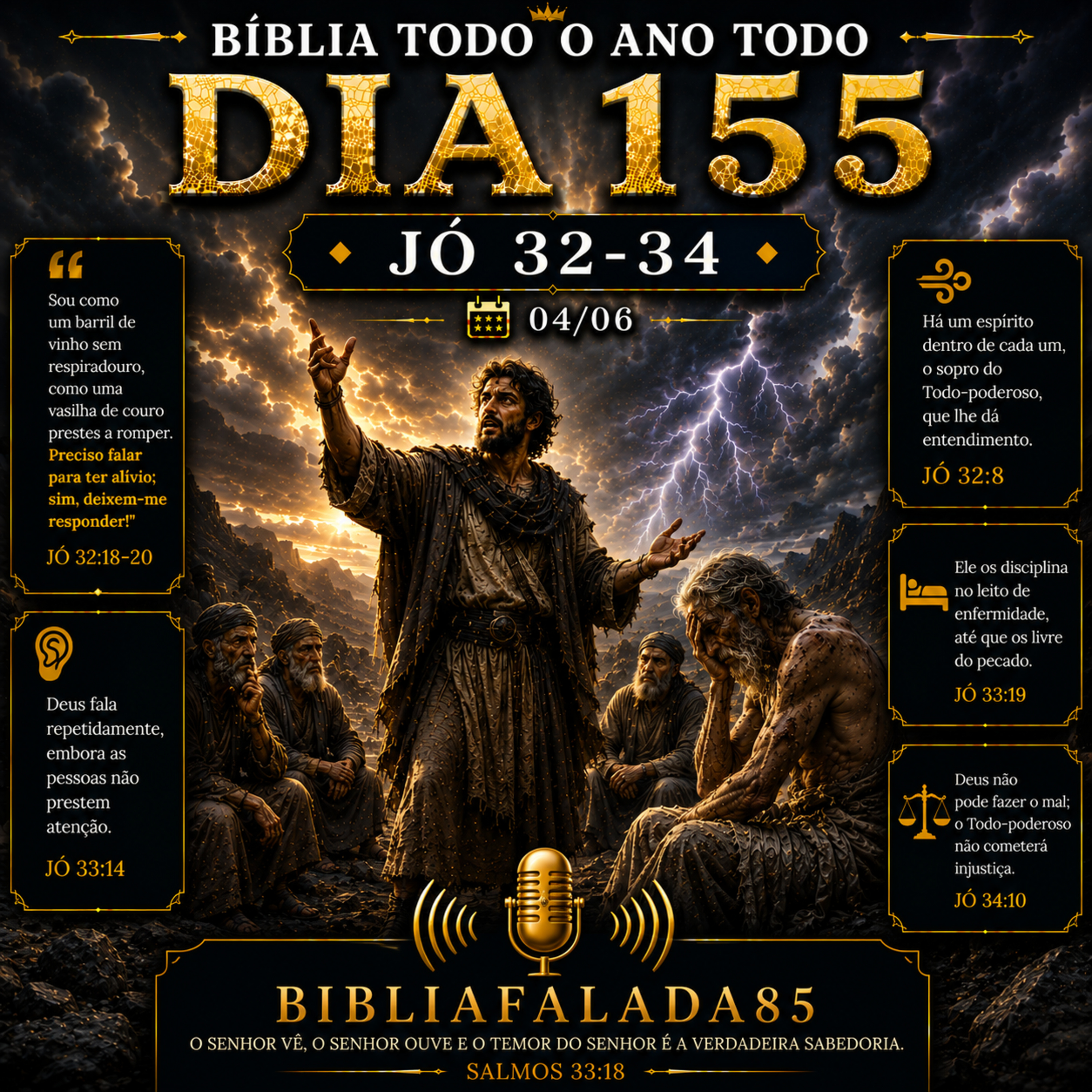 📖 Bíblia Toda o Ano Todo – Dia 155 (04/06) | Jó 32–34 episode artwork