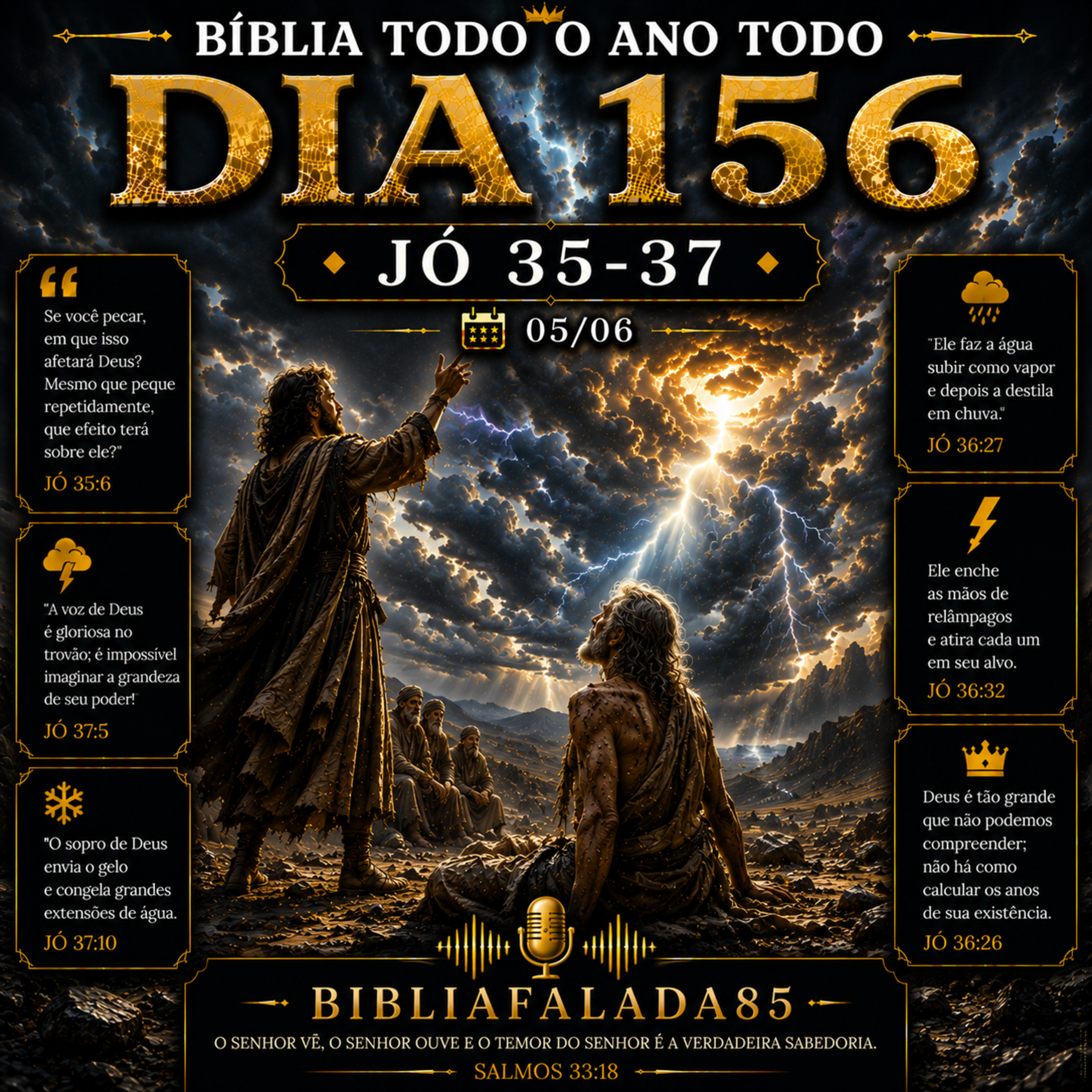 📖 Bíblia Toda o Ano Todo – Dia 156 (05/06) | Jó 35–37 episode artwork