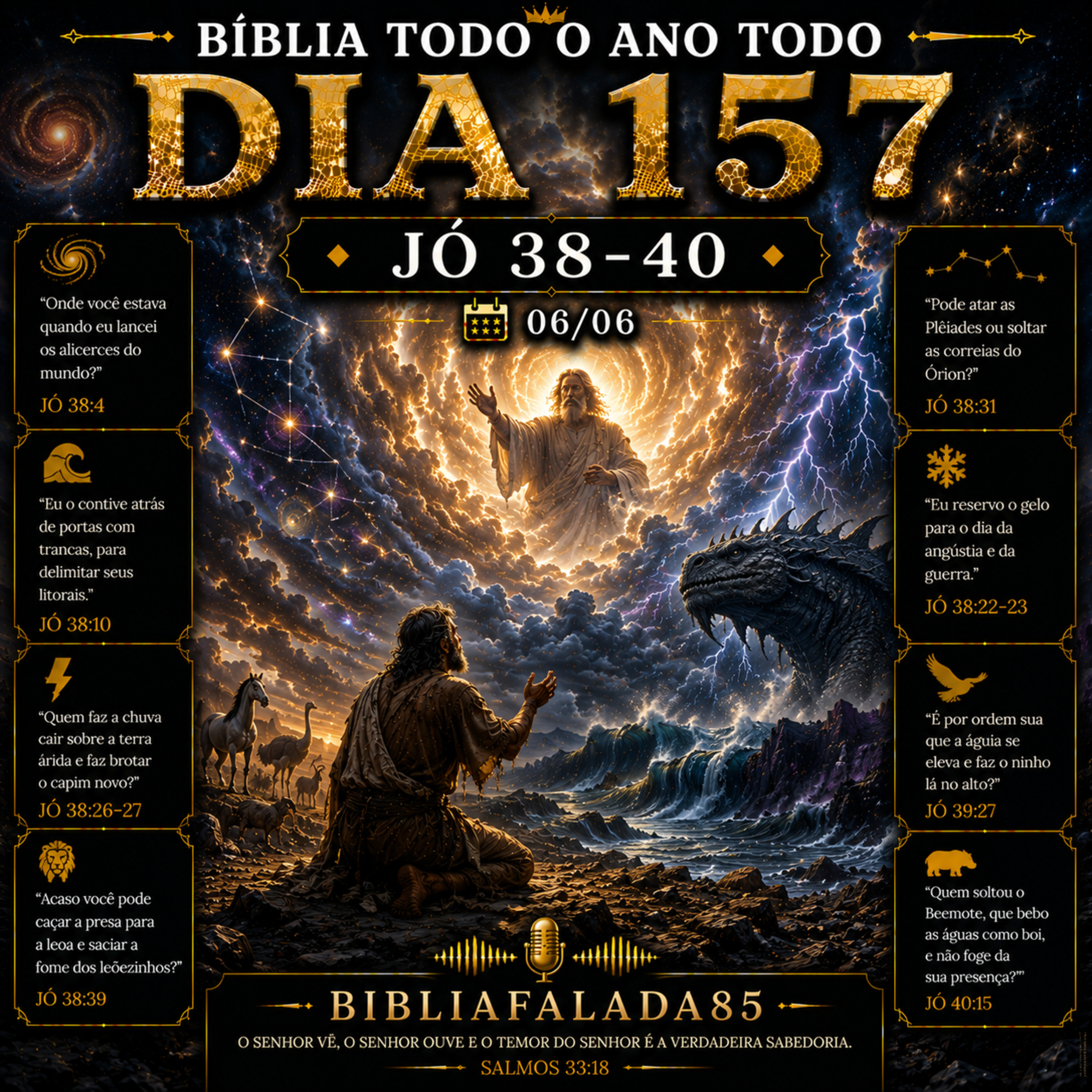 📖 Bíblia Toda o Ano Todo – Dia 157 (06/06) | Jó 38–40 episode artwork
