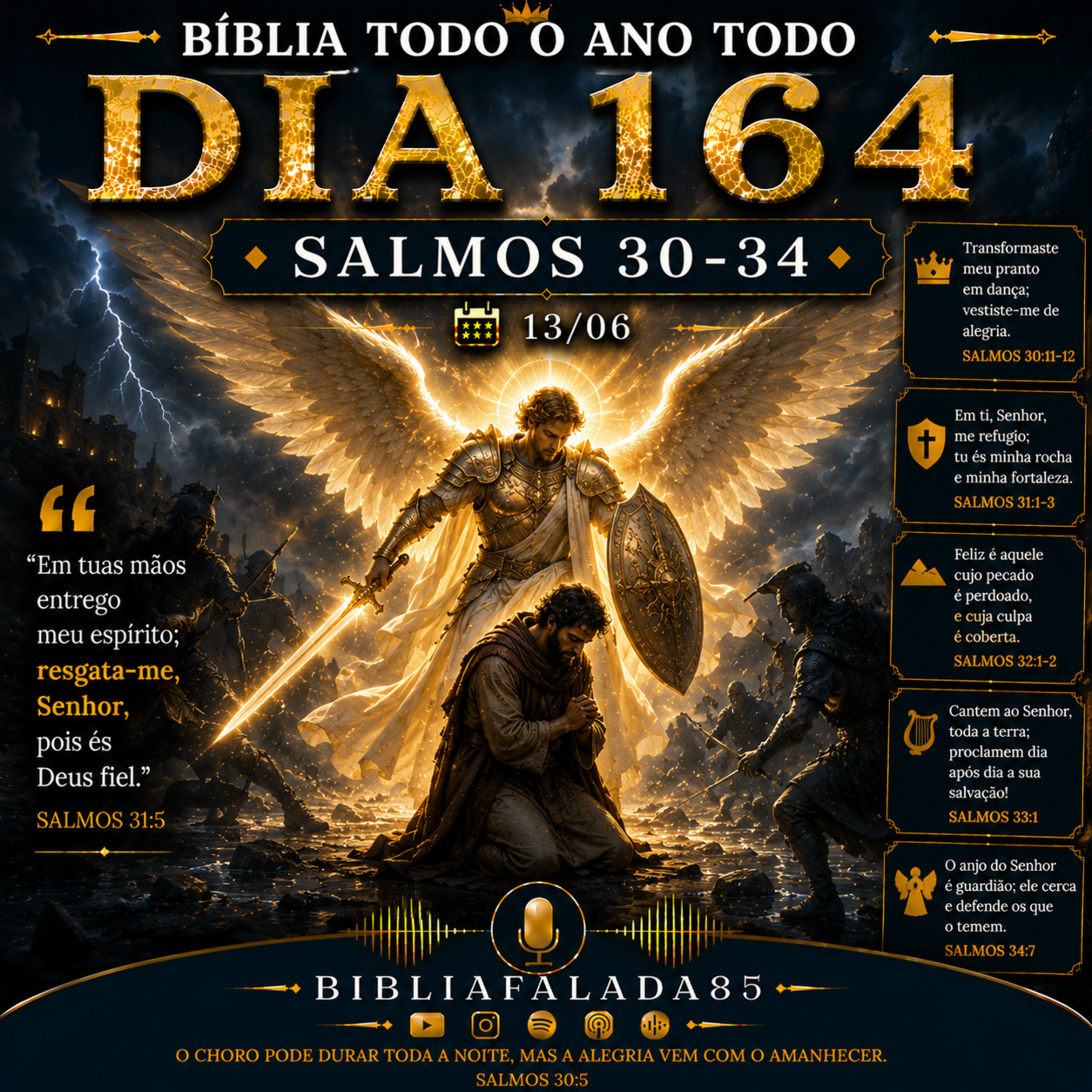 📖 Bíblia Toda o Ano Todo – Dia 164 (13/06) | Salmos 30–34 episode artwork