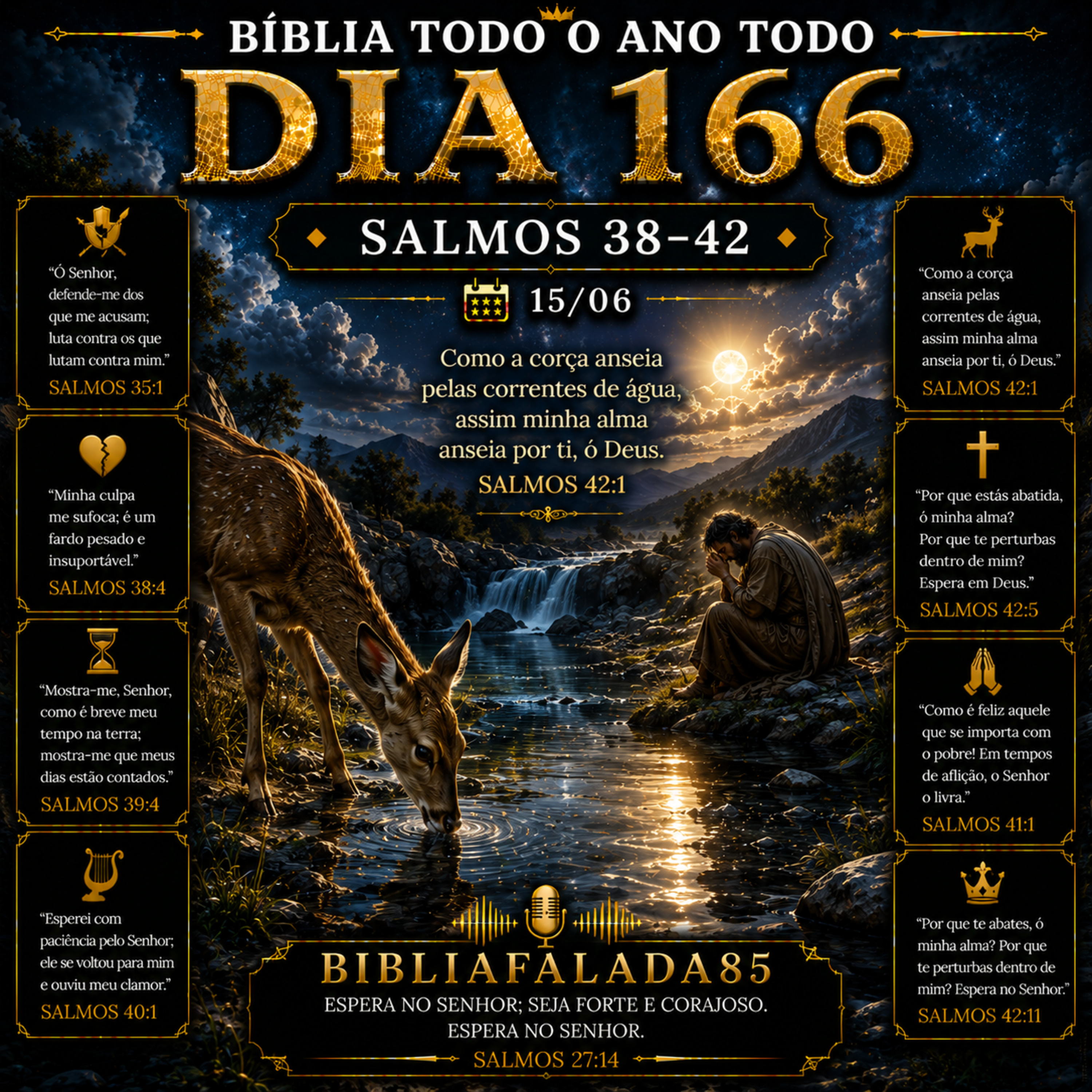 📖 Bíblia Toda o Ano Todo – Dia 166 (15/06) | Salmos 38–42 episode artwork