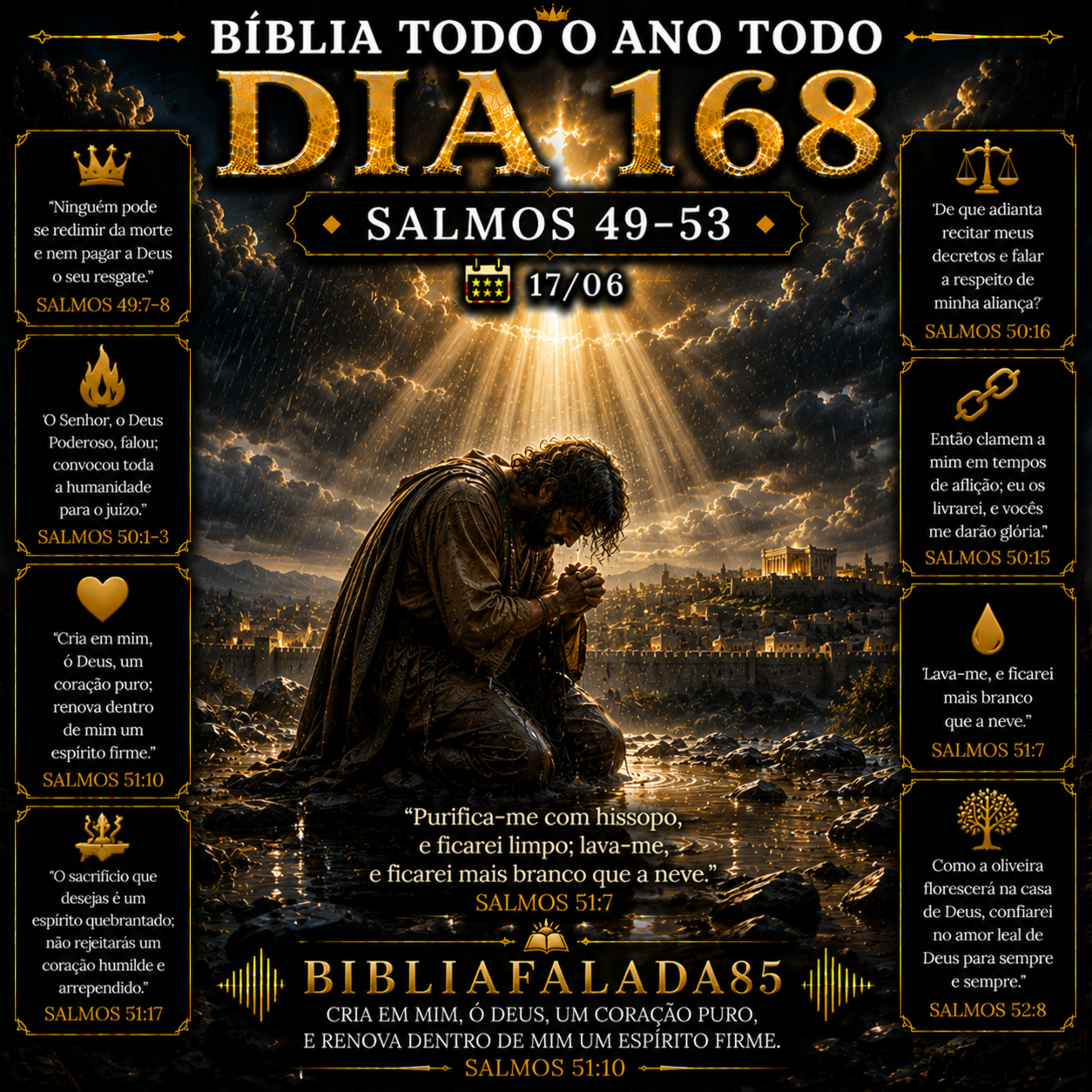 📖 Bíblia Toda o Ano Todo – Dia 168 (17/06) | Salmos 49–53 episode artwork