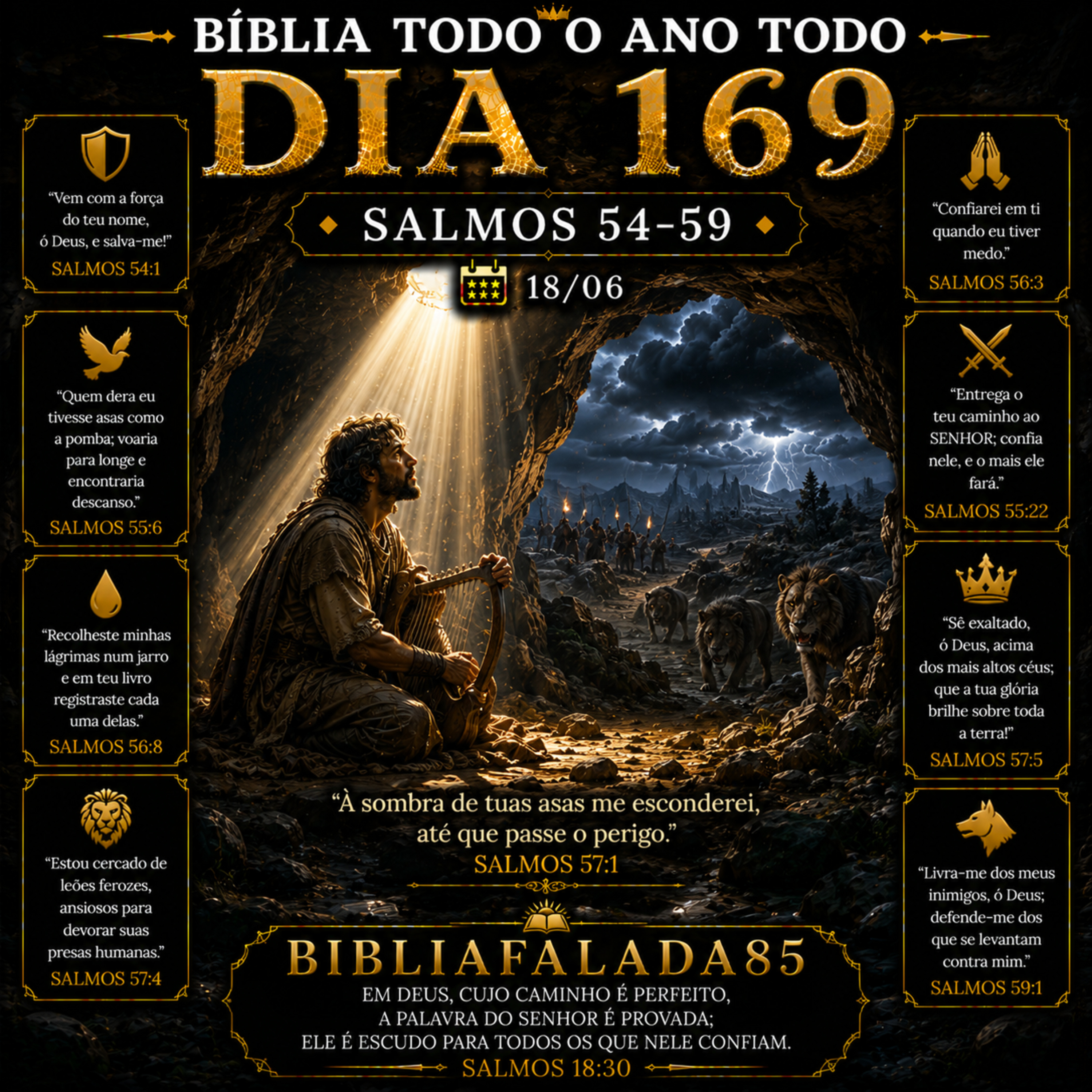 📖 Bíblia Toda o Ano Todo – Dia 169 (18/06) | Salmos 54–59 episode artwork