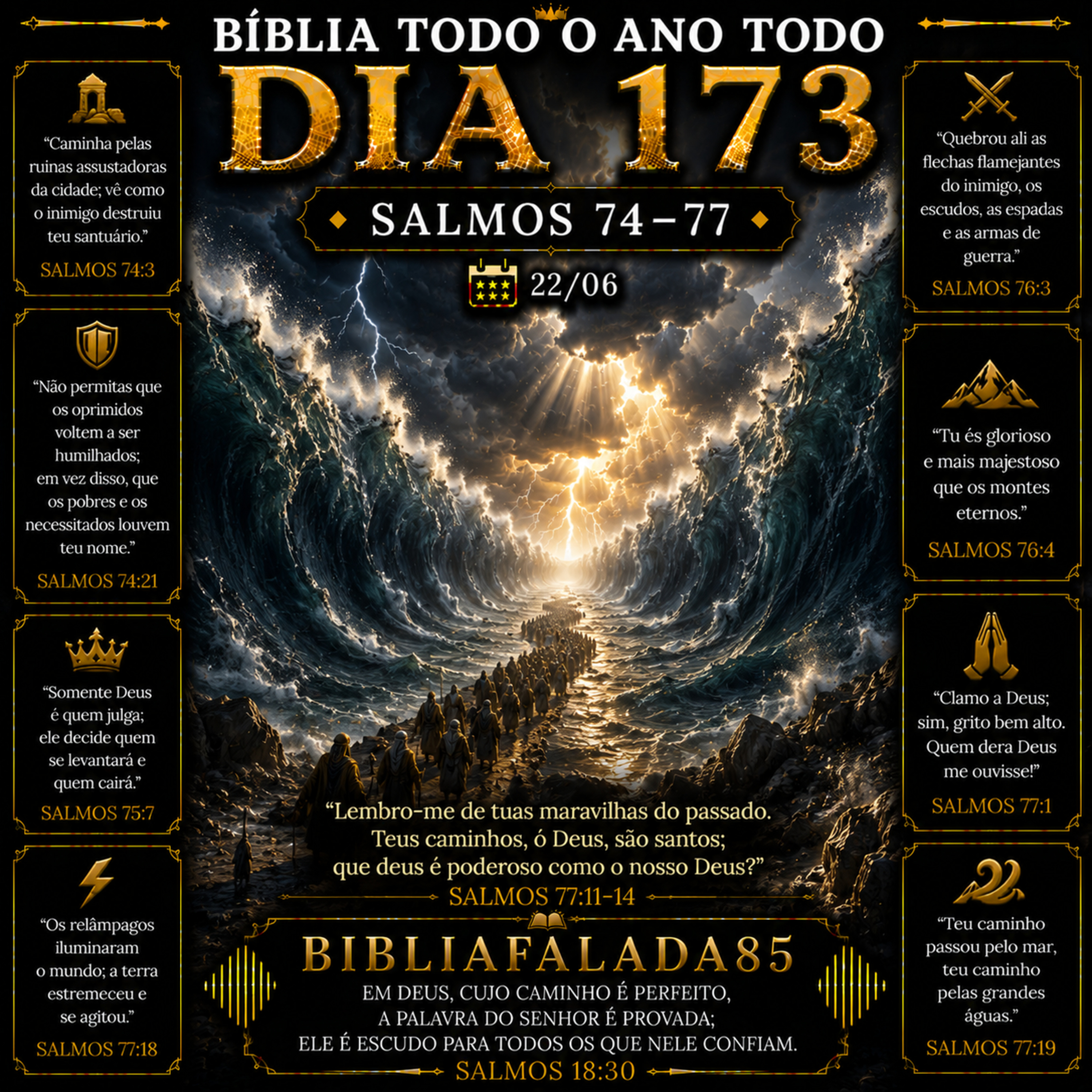 📖 Bíblia Toda o Ano Todo – Dia 173 (22/06) | Salmos 74–77 episode artwork
