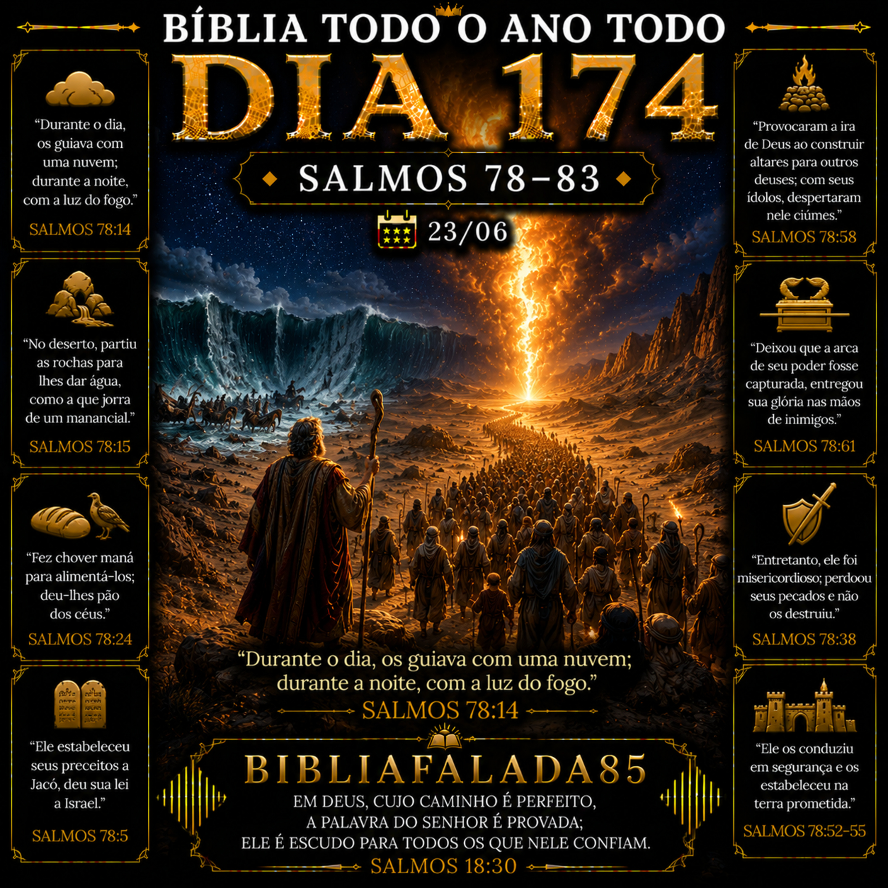 📖 Bíblia Toda o Ano Todo – Dia 174 (23/06) | Salmos 78–83 episode artwork