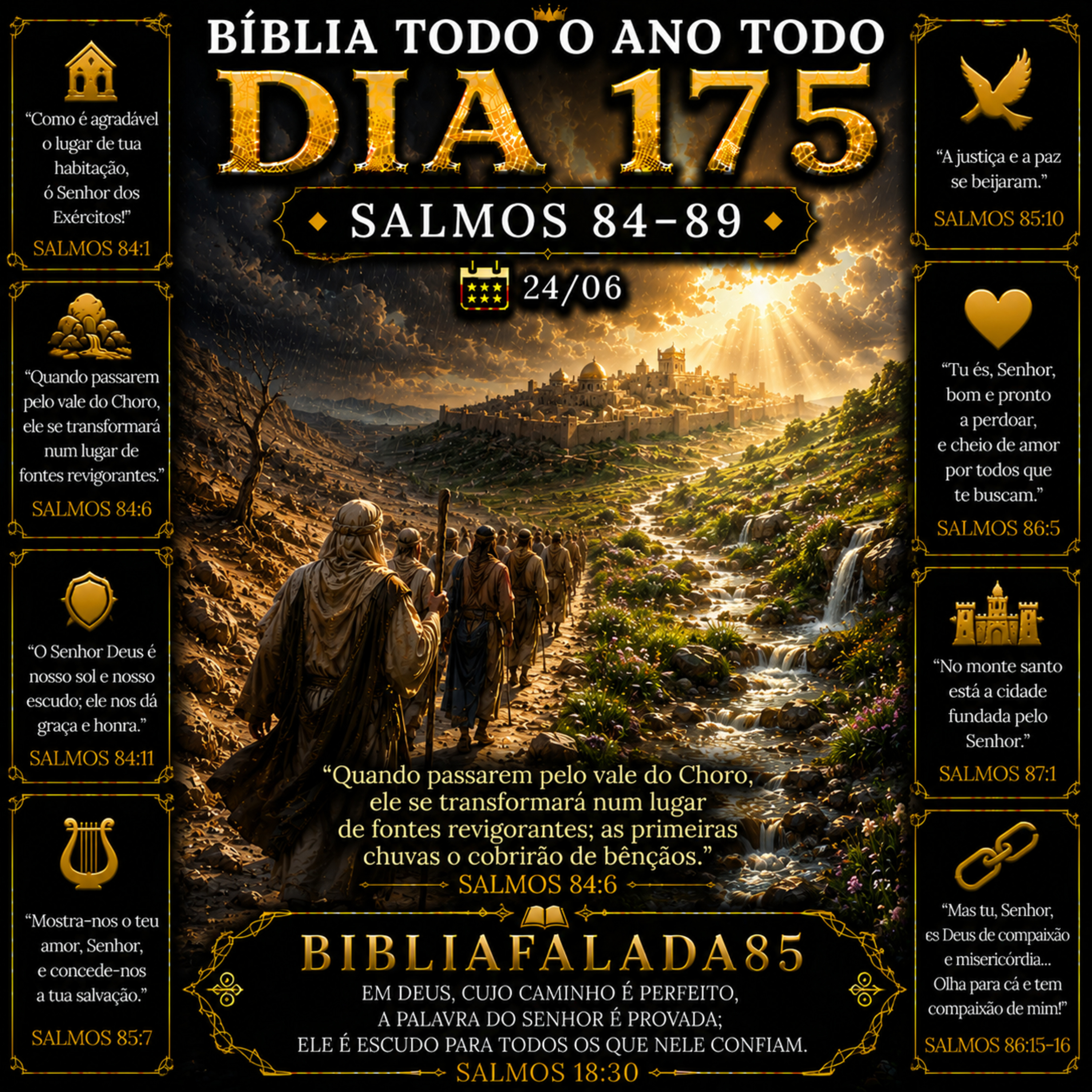 📖 Bíblia Toda o Ano Todo – Dia 175 (24/06) | Salmos 84–89 episode artwork