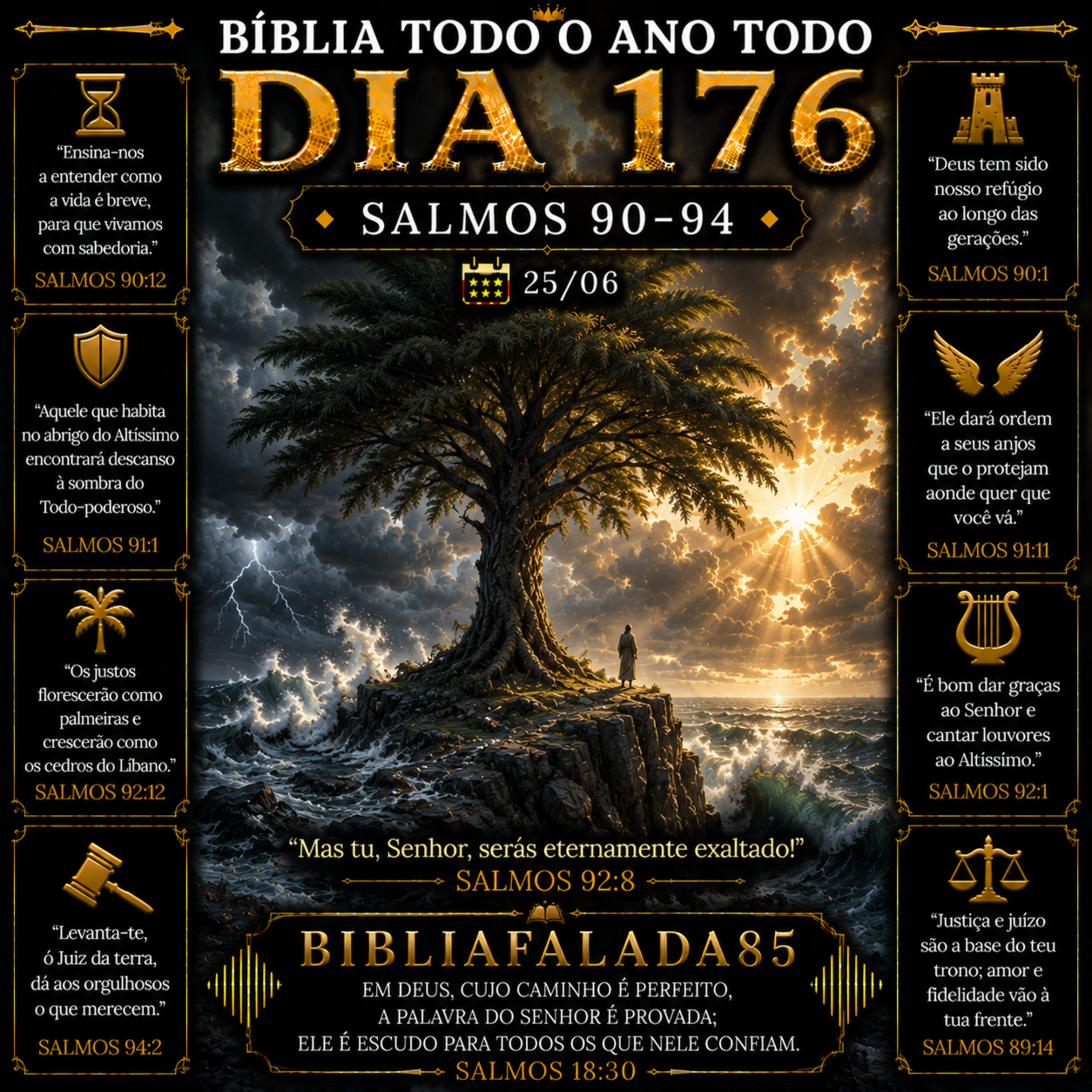 📖 Bíblia Toda o Ano Todo – Dia 176 (25/06) | Salmos 90–94 episode artwork