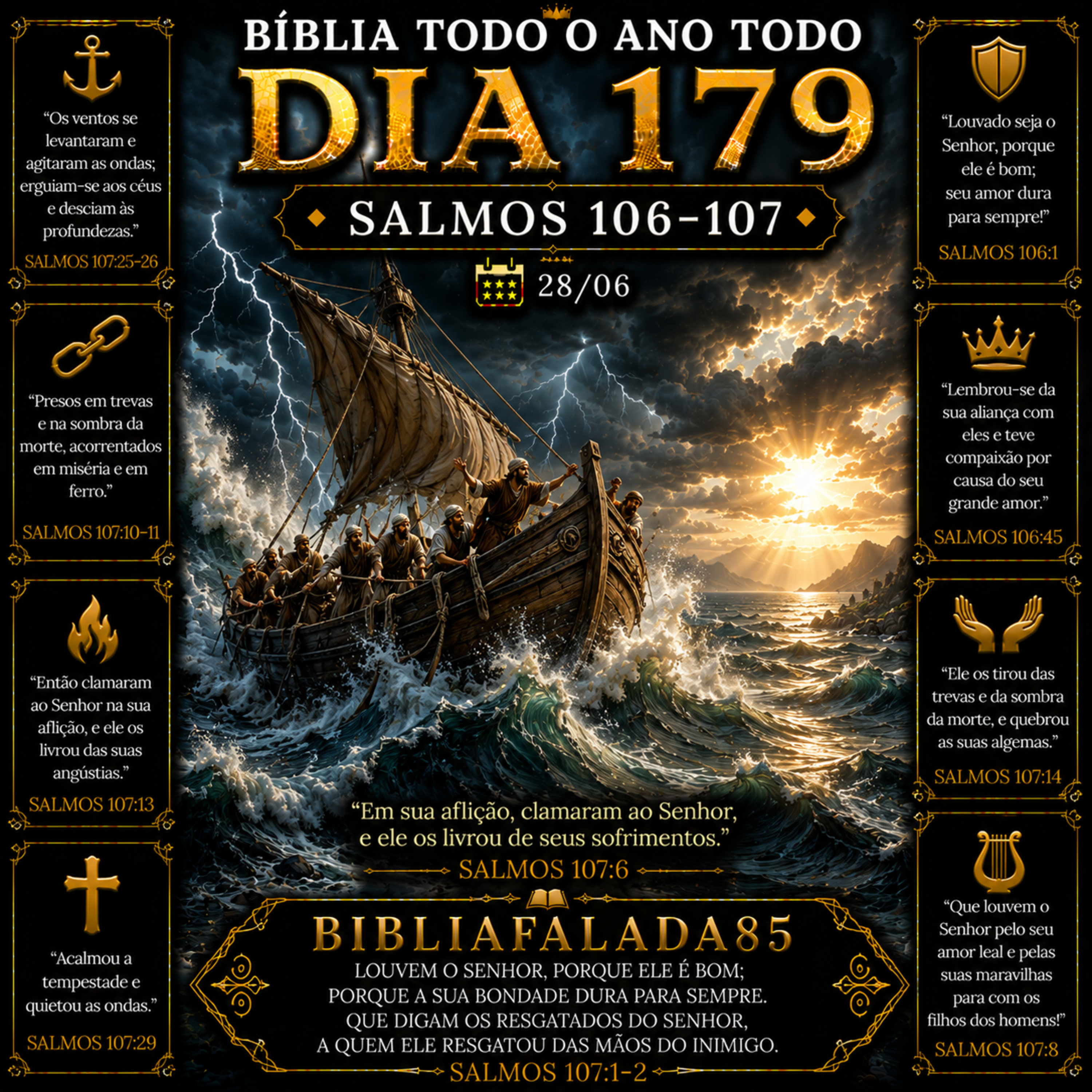 📖 Bíblia Toda o Ano Todo – Dia 179 (28/06) | Salmos 106–107 episode artwork