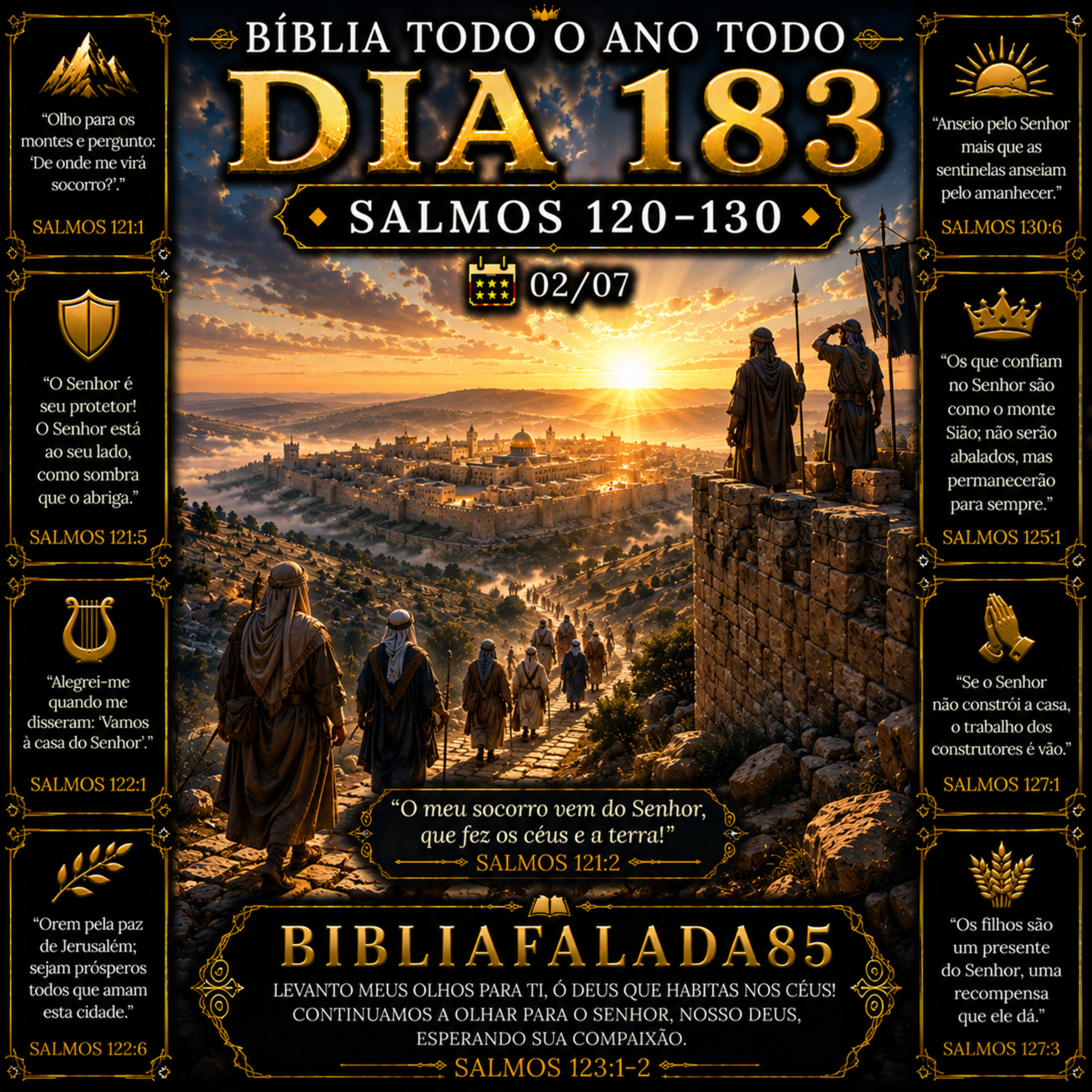 📖 Bíblia Toda o Ano Todo – Dia 183 (02/07) | Salmos 120–130 episode artwork
