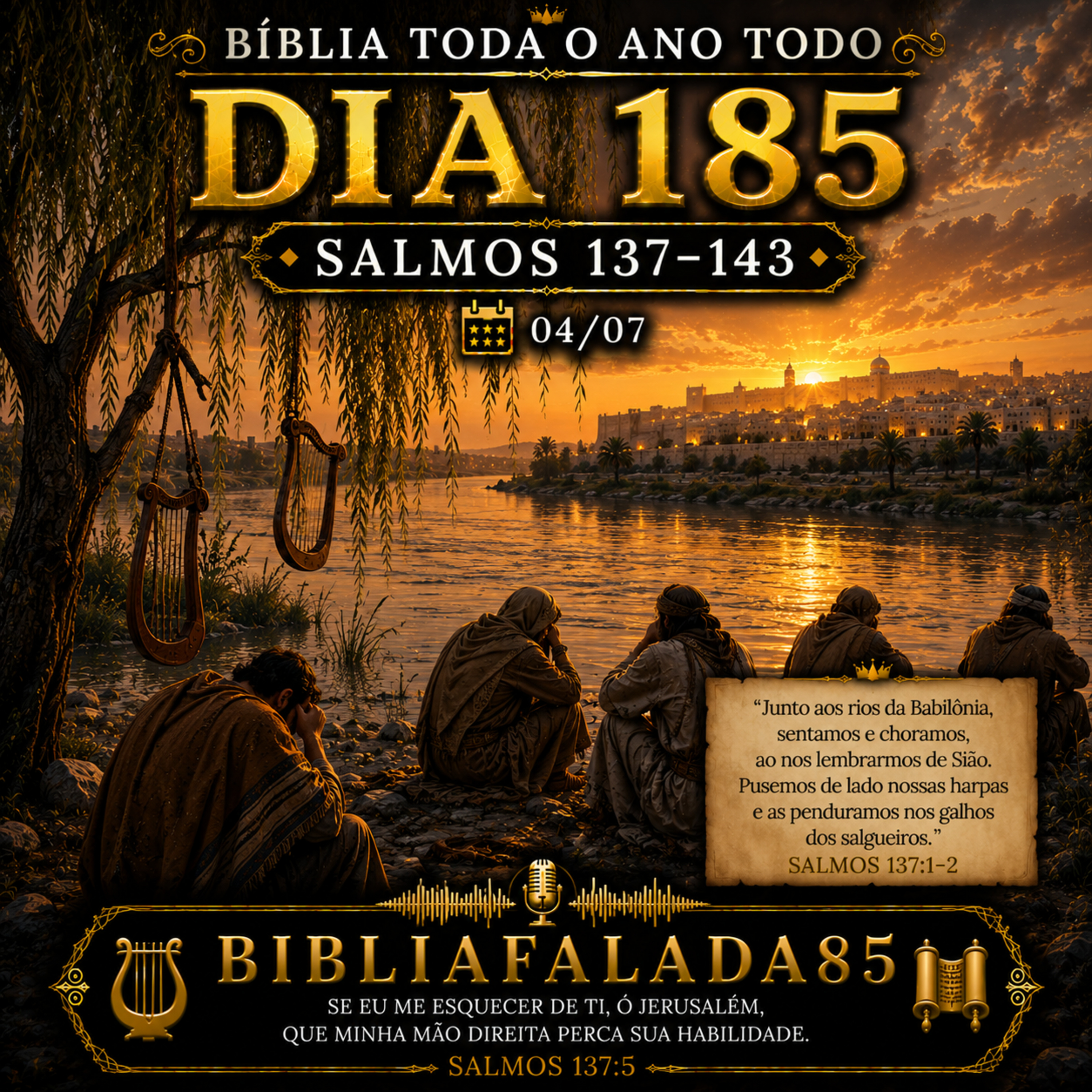📖 Bíblia Toda o Ano Todo – Dia 185 (04/07) | Salmos 137–143 episode artwork