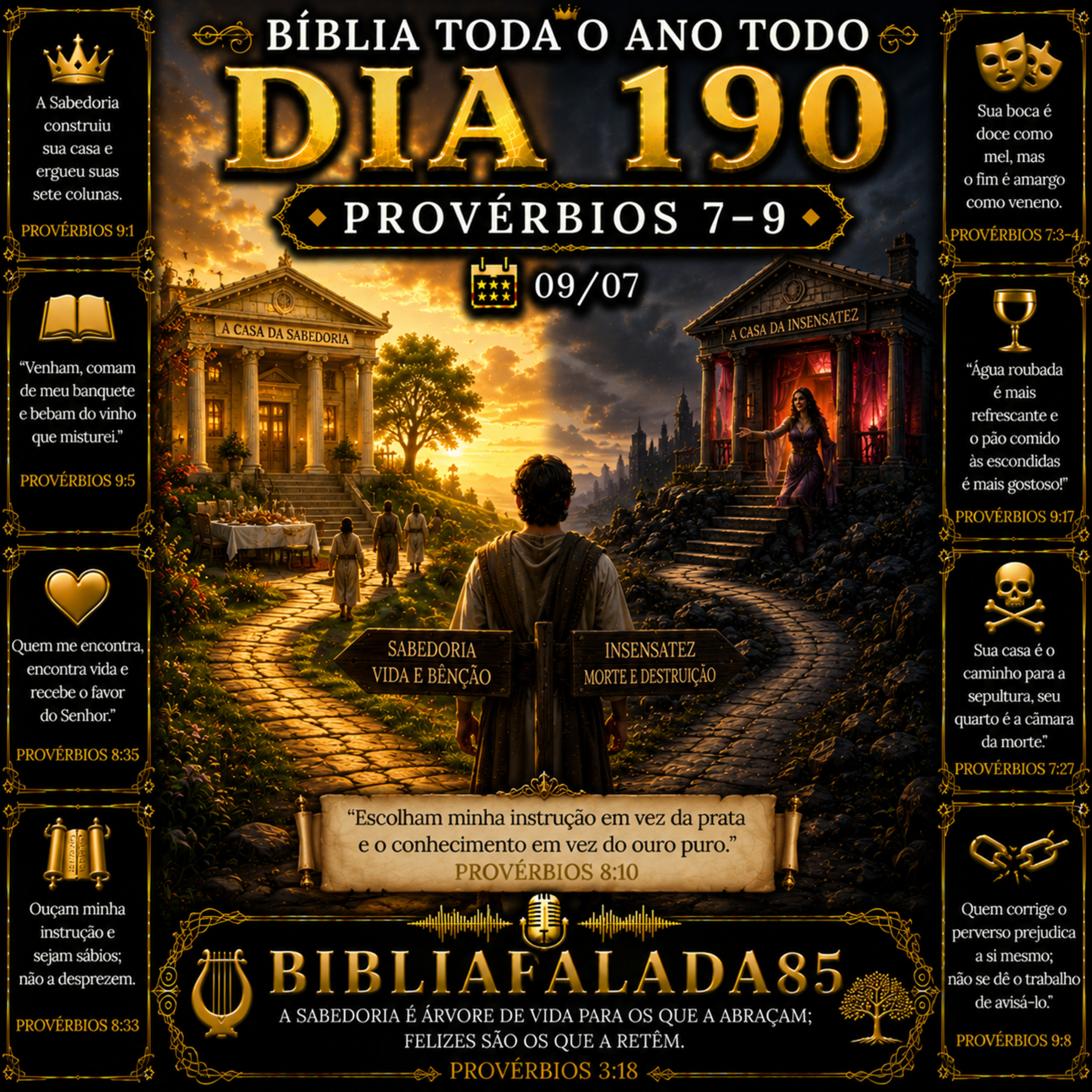 Dia 190 (09/07) | Provérbios 7–9 | Bíblia Toda o Ano Todo 📖 episode artwork