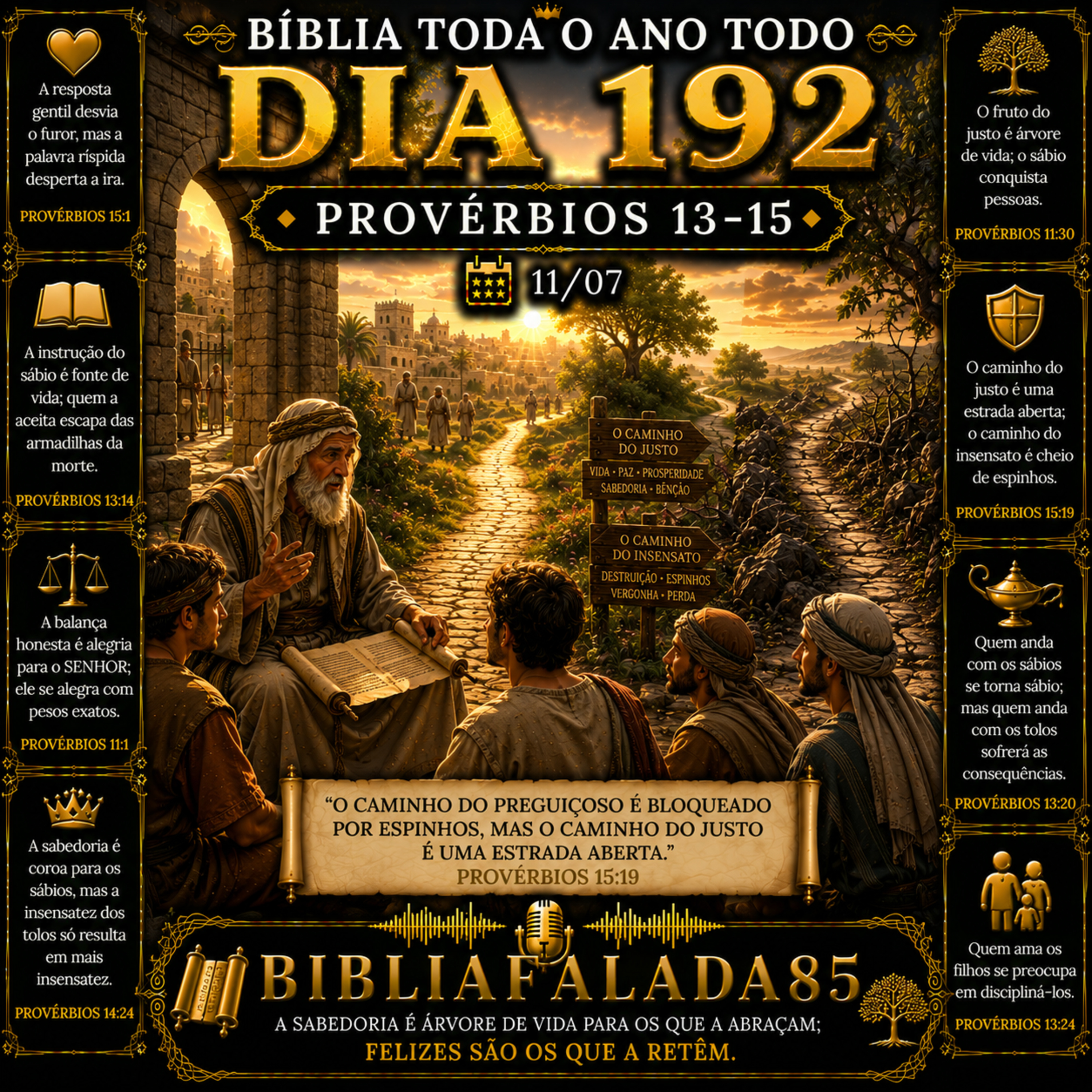 Dia 192 (11/07) | Provérbios 13–15 | Bíblia Toda o Ano Todo 📖 episode artwork