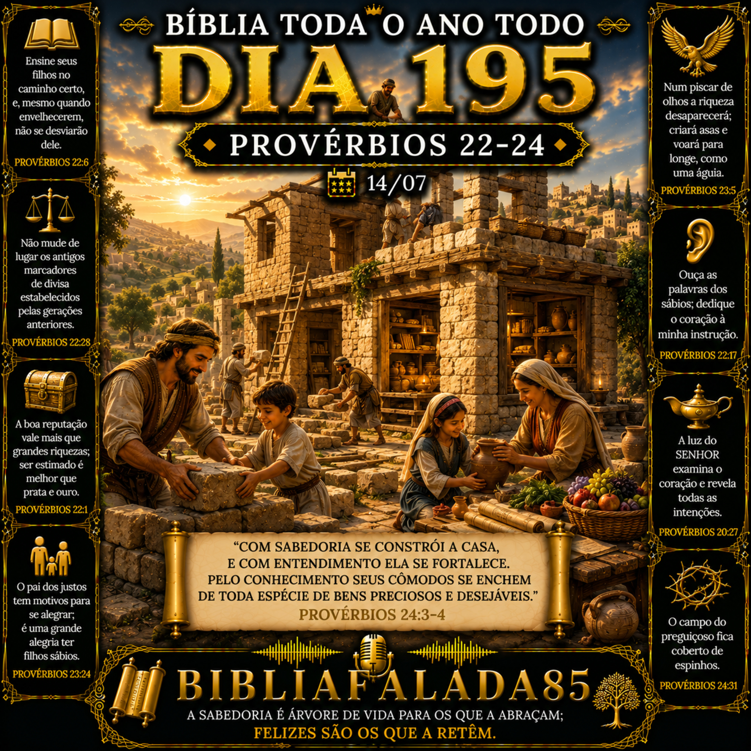 Dia 195 (14/07) | Provérbios 22–24 | Bíblia Toda o Ano Todo 📖 episode artwork