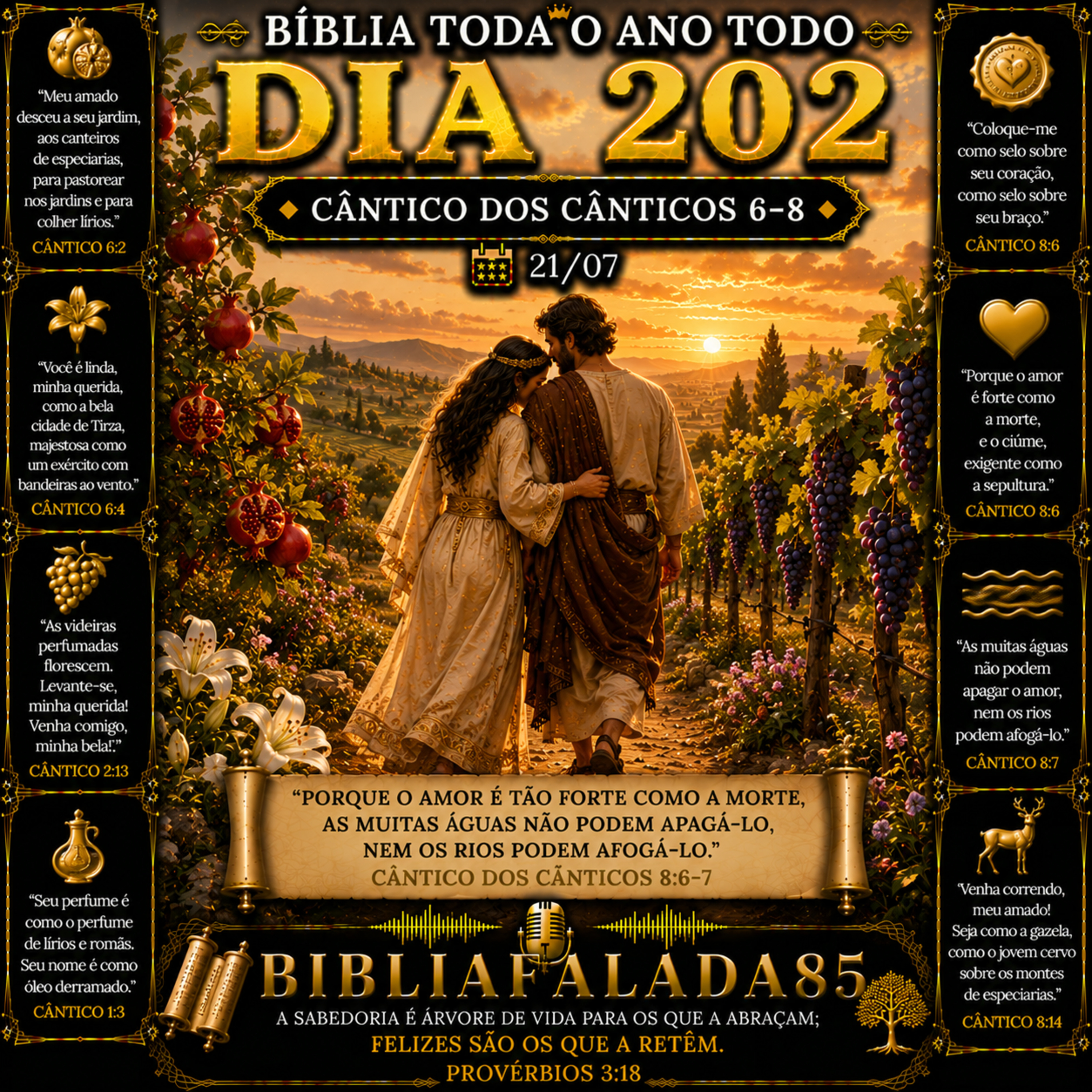 Dia 202 (21/07) | Cântico dos Cânticos 6–8 | Bíblia Toda o Ano Todo episode artwork