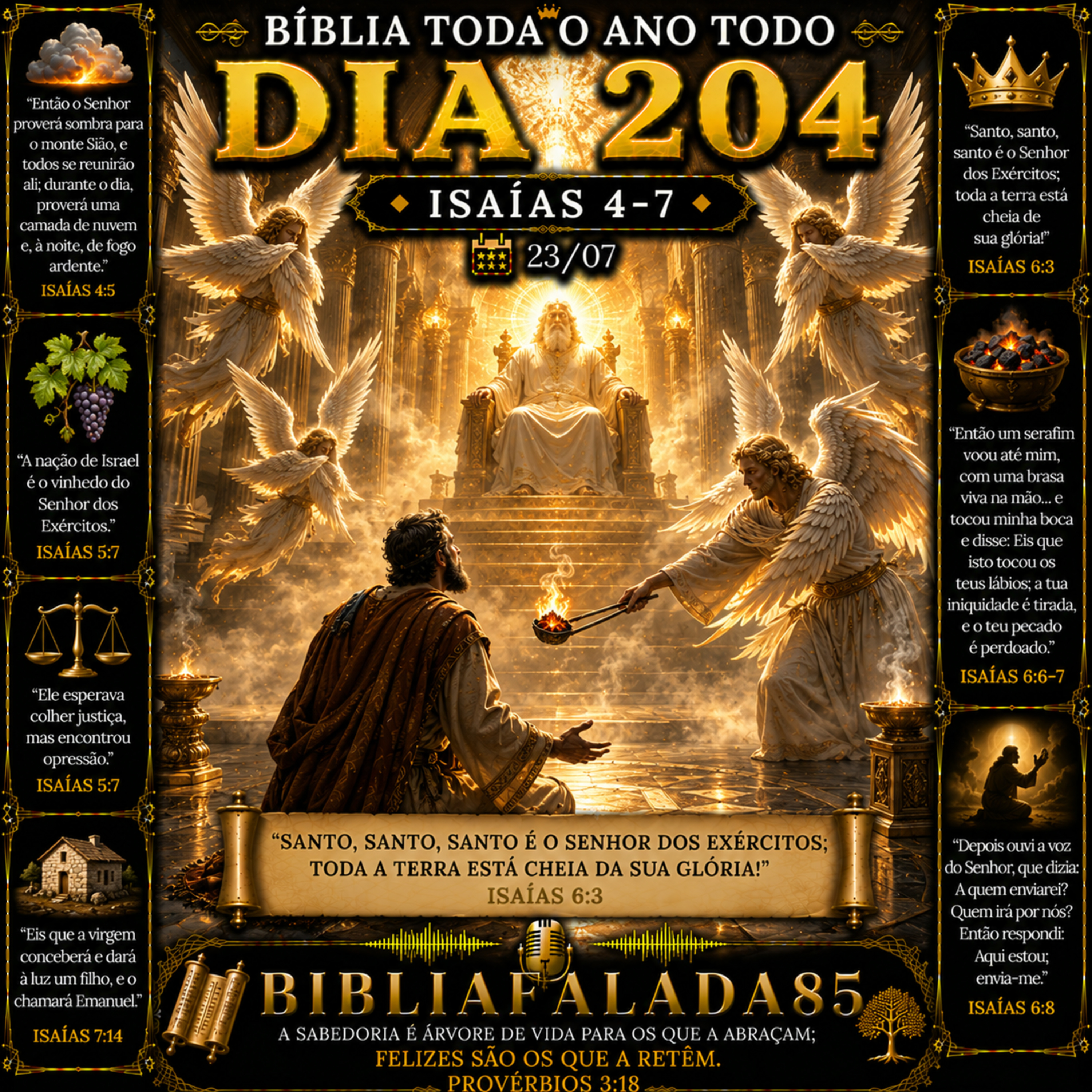 Dia 204 (23/07) | Isaías 4–7 | Bíblia Toda o Ano Todo episode artwork